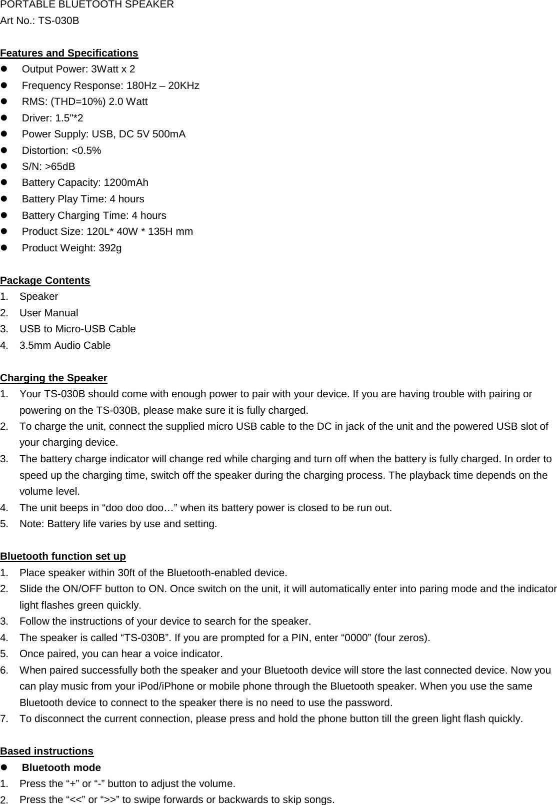 vivitar tap and play bluetooth speaker