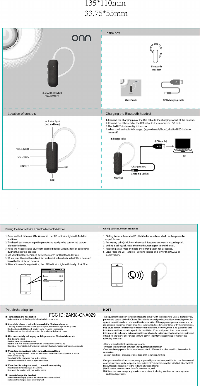 FCC ID: 2AKI8-ONA029