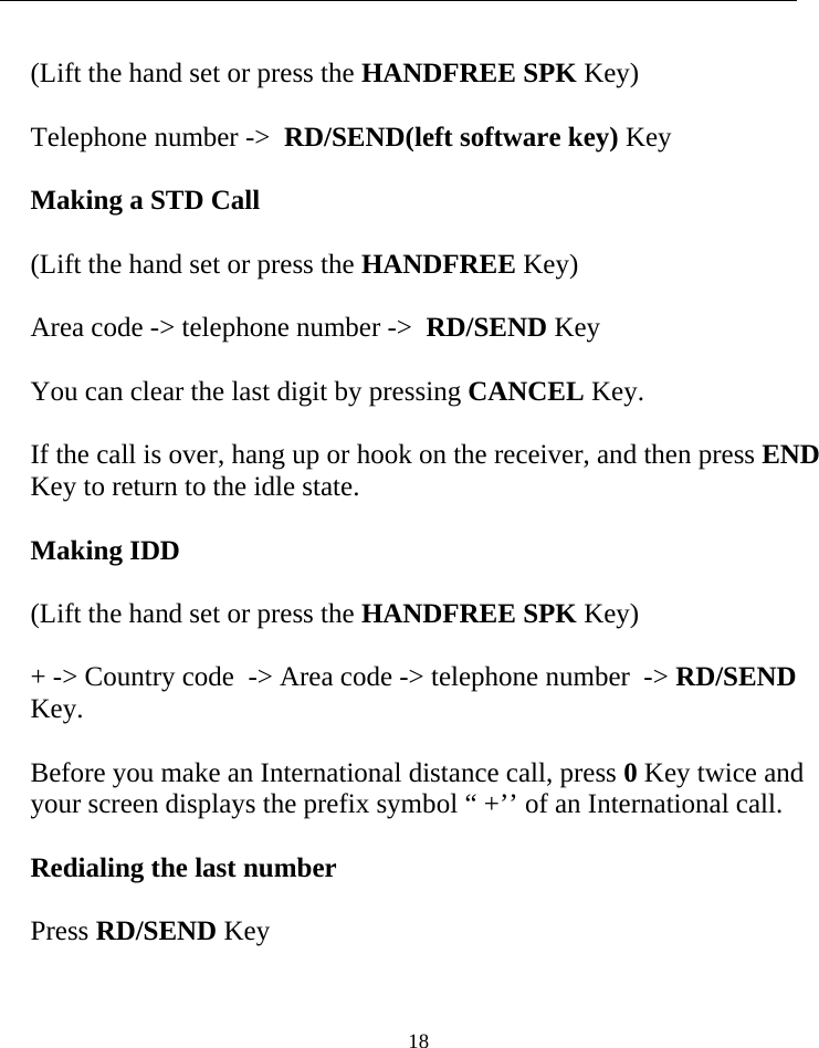 Page 18 of TOZED TECHNOLOGIES ZLTS500 CDMA Fixed wireless telephone User Manual 