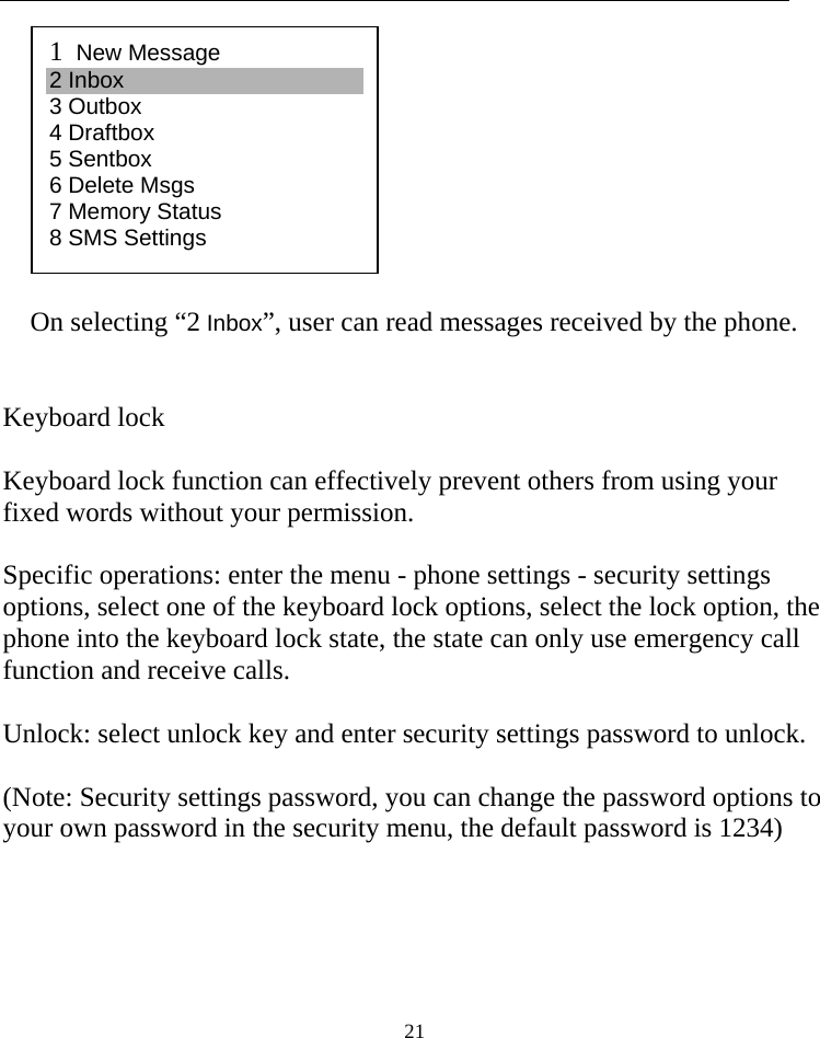 Page 21 of TOZED TECHNOLOGIES ZLTS500 CDMA Fixed wireless telephone User Manual 