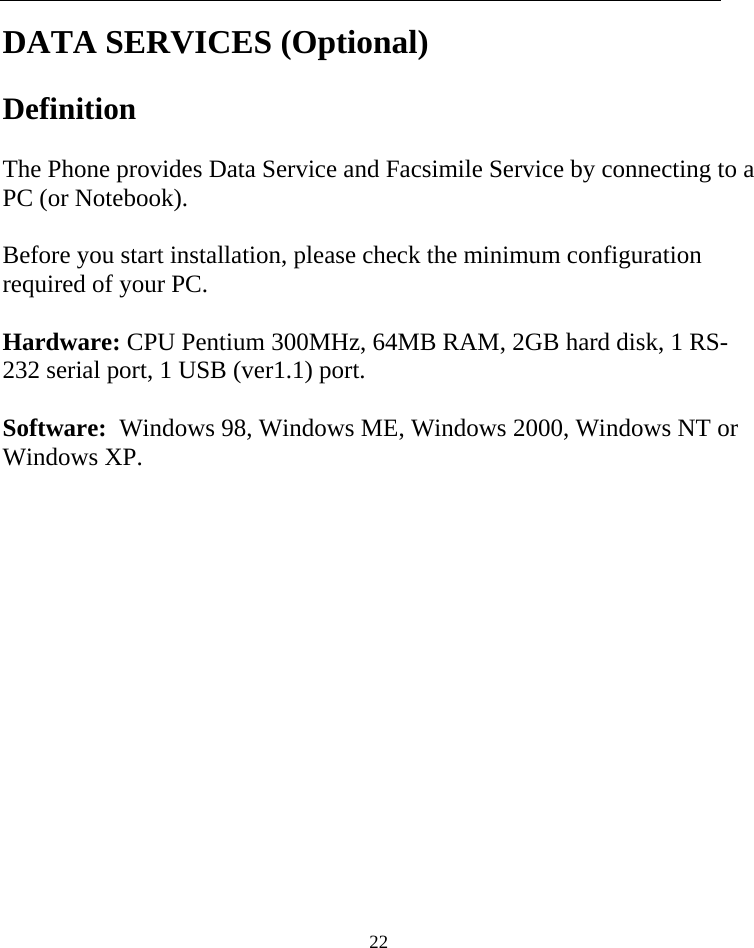 Page 22 of TOZED TECHNOLOGIES ZLTS500 CDMA Fixed wireless telephone User Manual 