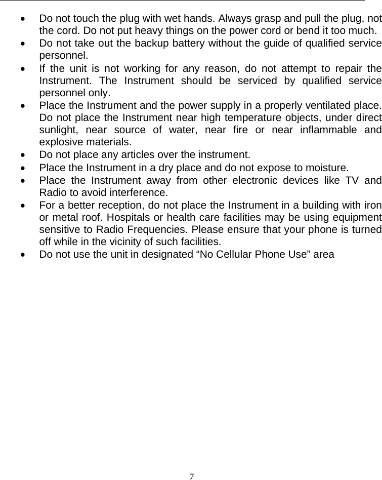 Page 7 of TOZED TECHNOLOGIES ZLTS500 CDMA Fixed wireless telephone User Manual 