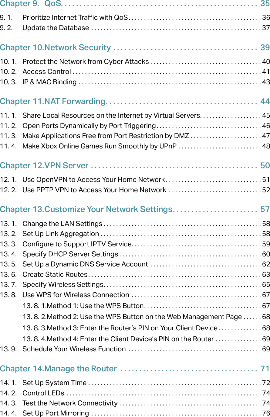 Page 3 of TP Link Technologies A10 AC2300 Wireless MU-MIMO Gigabit Router User Manual Part1