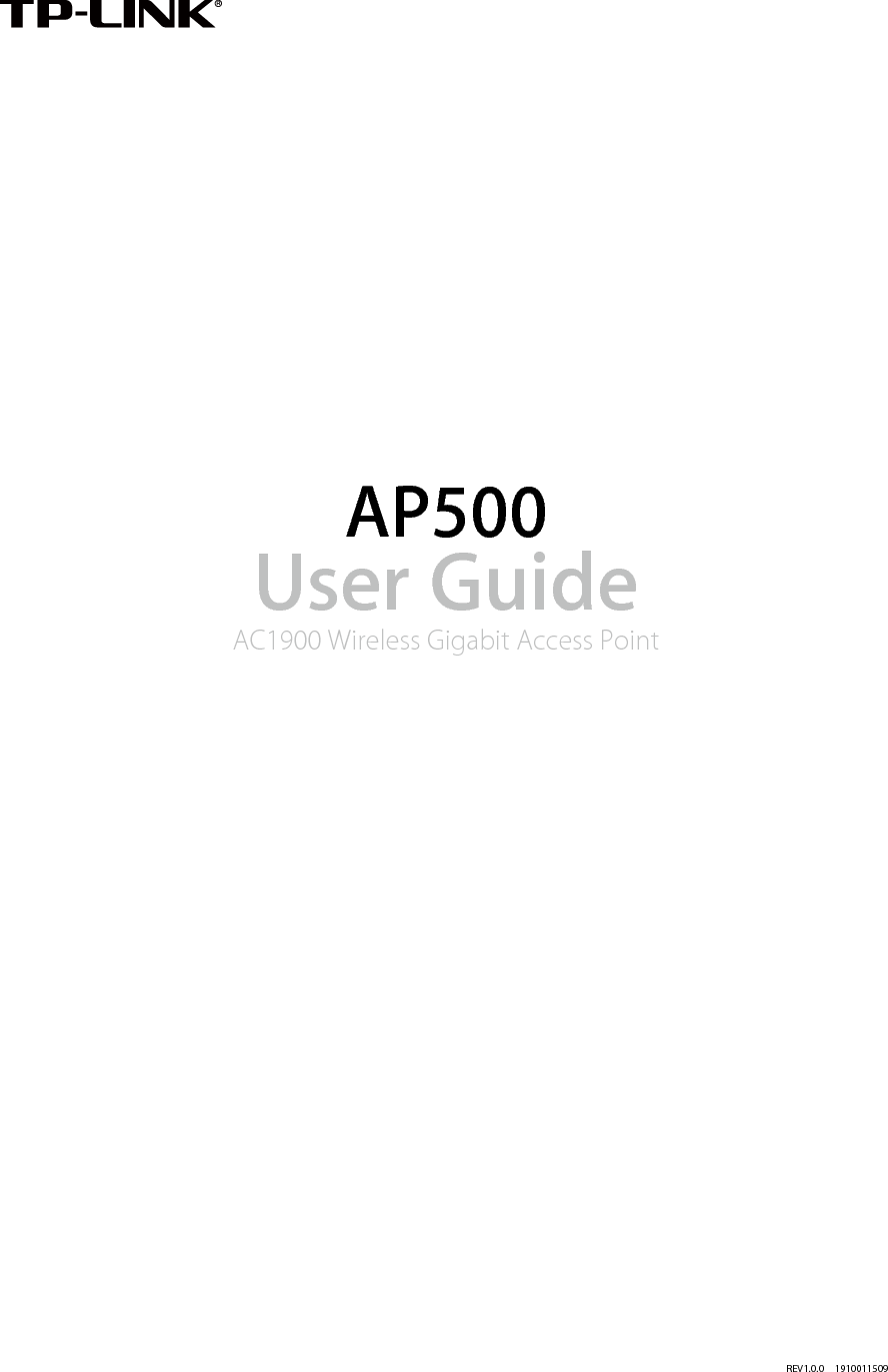 Page 1 of TP Link Technologies AP500 AC1900 Wireless Gigabit Access Point User Manual rev