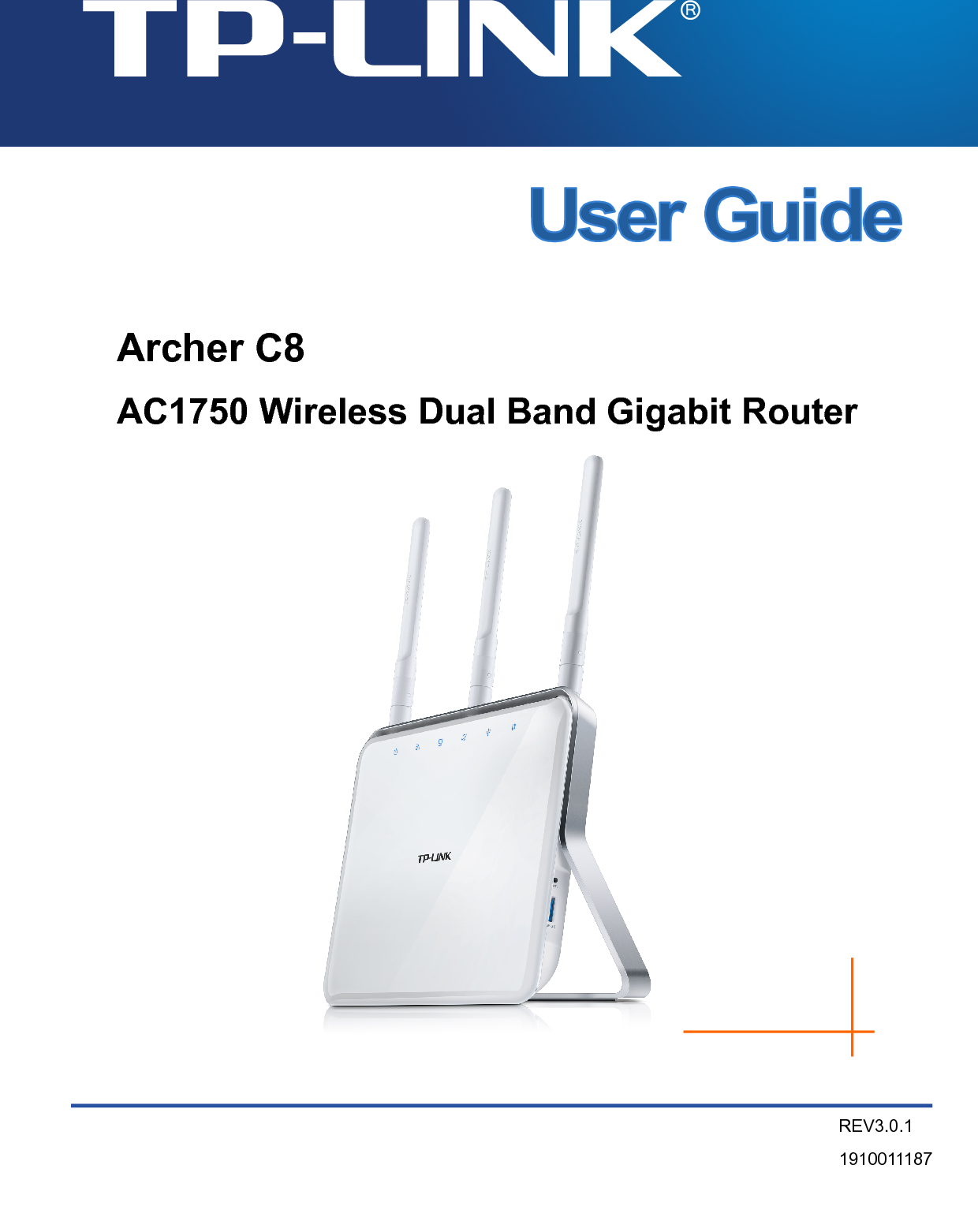       Archer C8 AC1750 Wireless Dual Band Gigabit Router  REV3.0.1 1910011187 