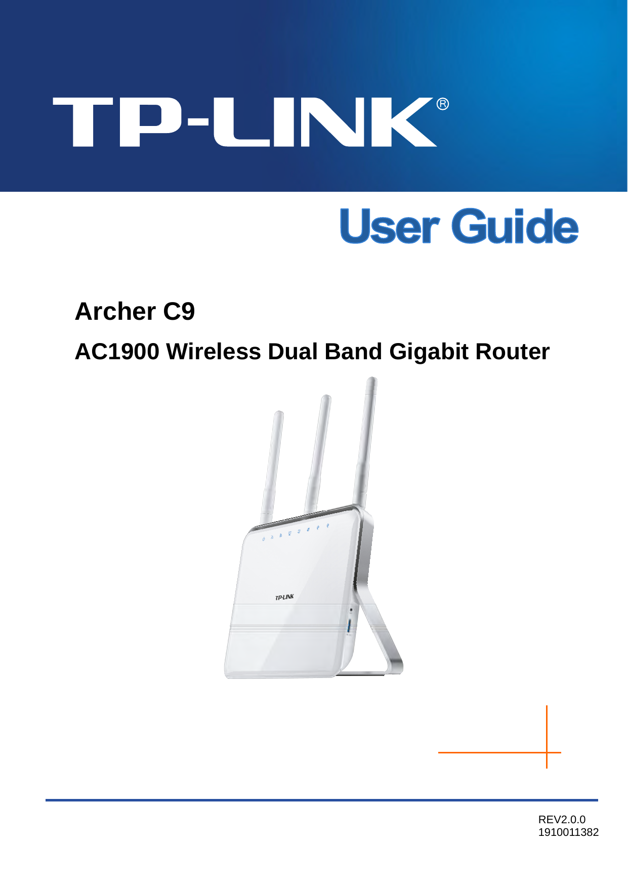     Archer C9 AC1900 Wireless Dual Band Gigabit Router  REV2.0.0 1910011382 