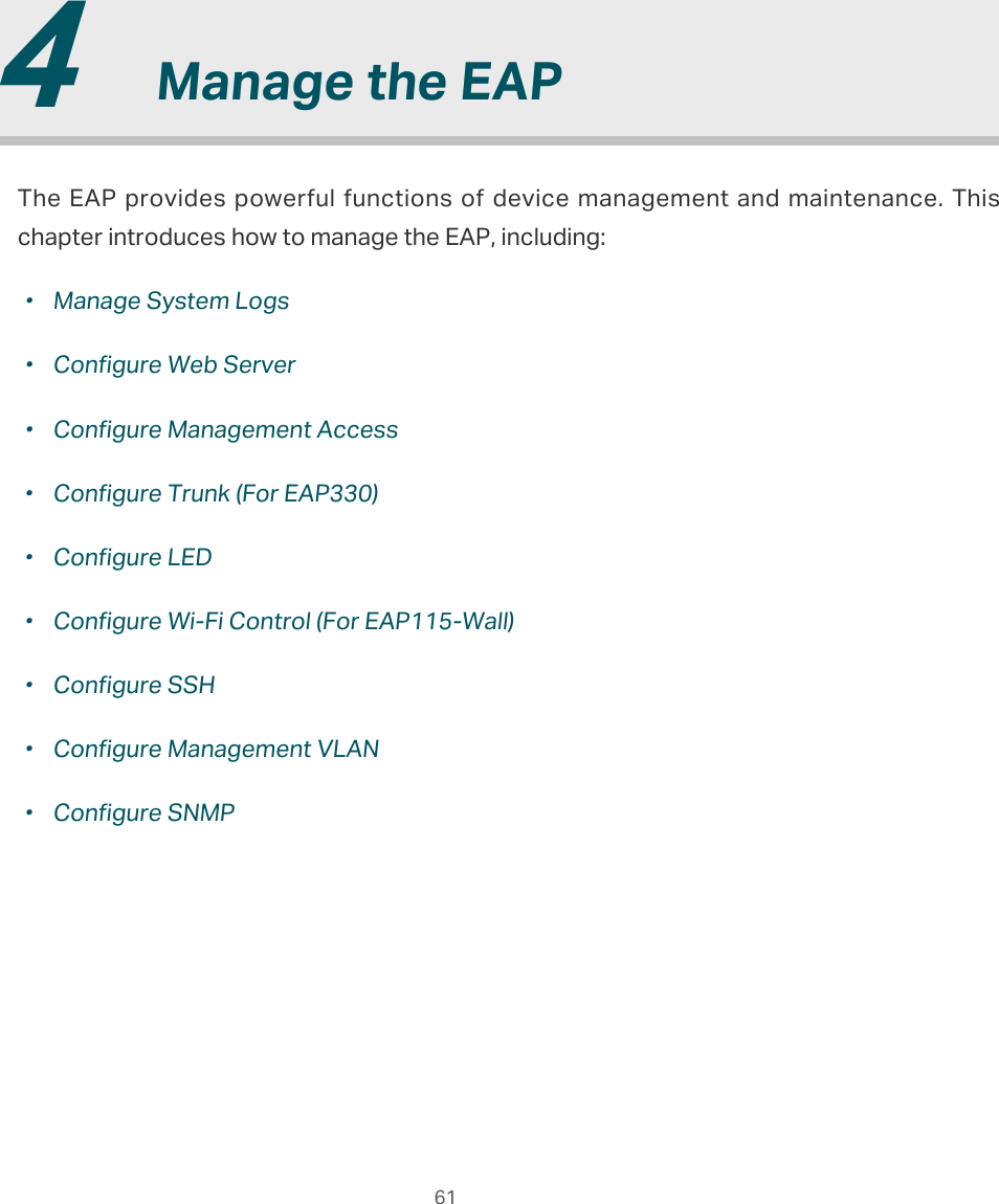 Page 65 of TP Link Technologies EAP115V4 300Mbps Wireless N Ceiling Mount Access Point User Manual EAP115