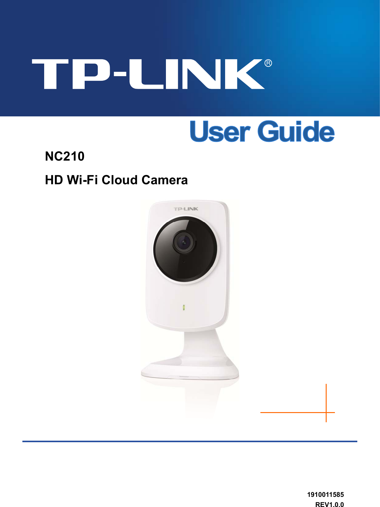   NC210 HD Wi-Fi Cloud Camera 1910011585REV1.0.0