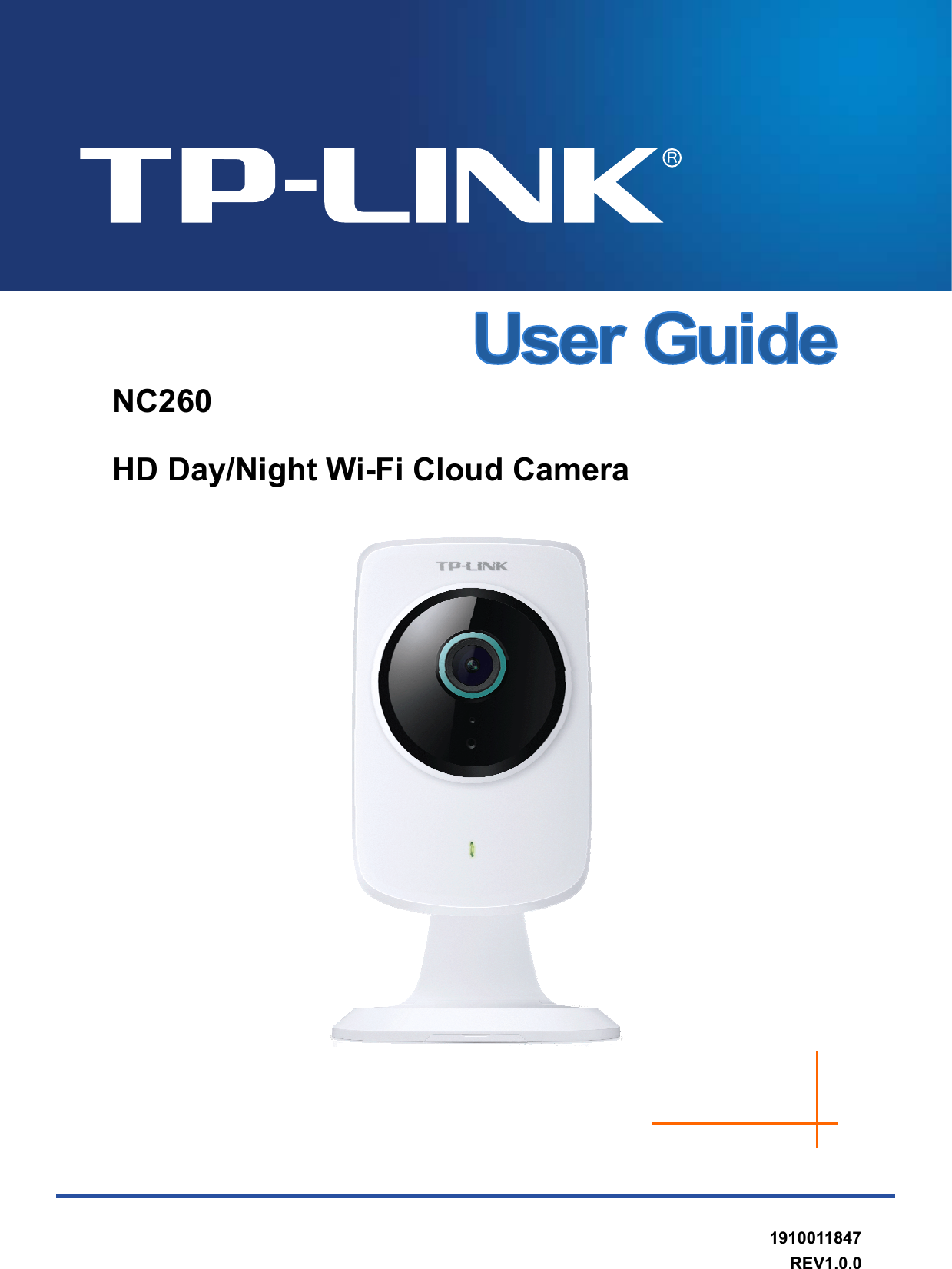   NC260 HD Day/Night Wi-Fi Cloud Camera 1910011847REV1.0.0