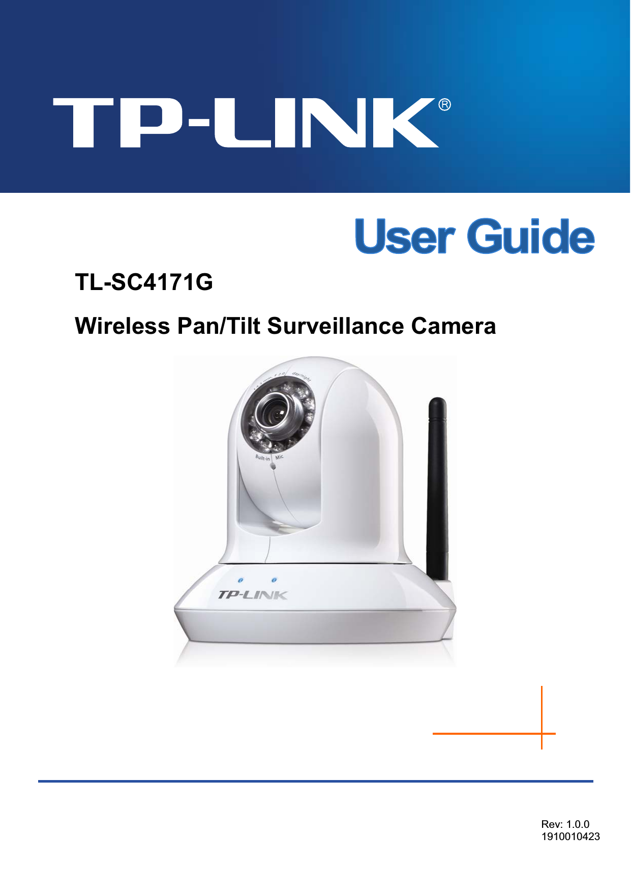  TL-SC4171G Wireless Pan/Tilt Surveillance Camera  Rev: 1.0.0 1910010423  
