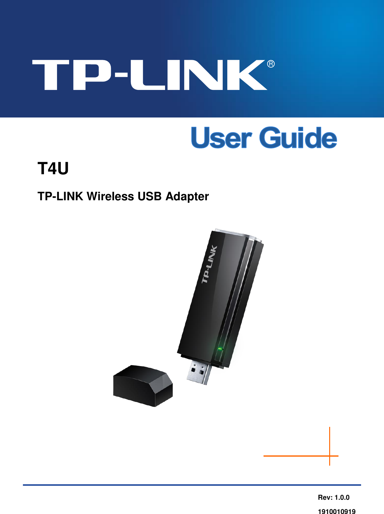   T4U TP-LINK Wireless USB Adapter  Rev: 1.0.0 1910010919 
