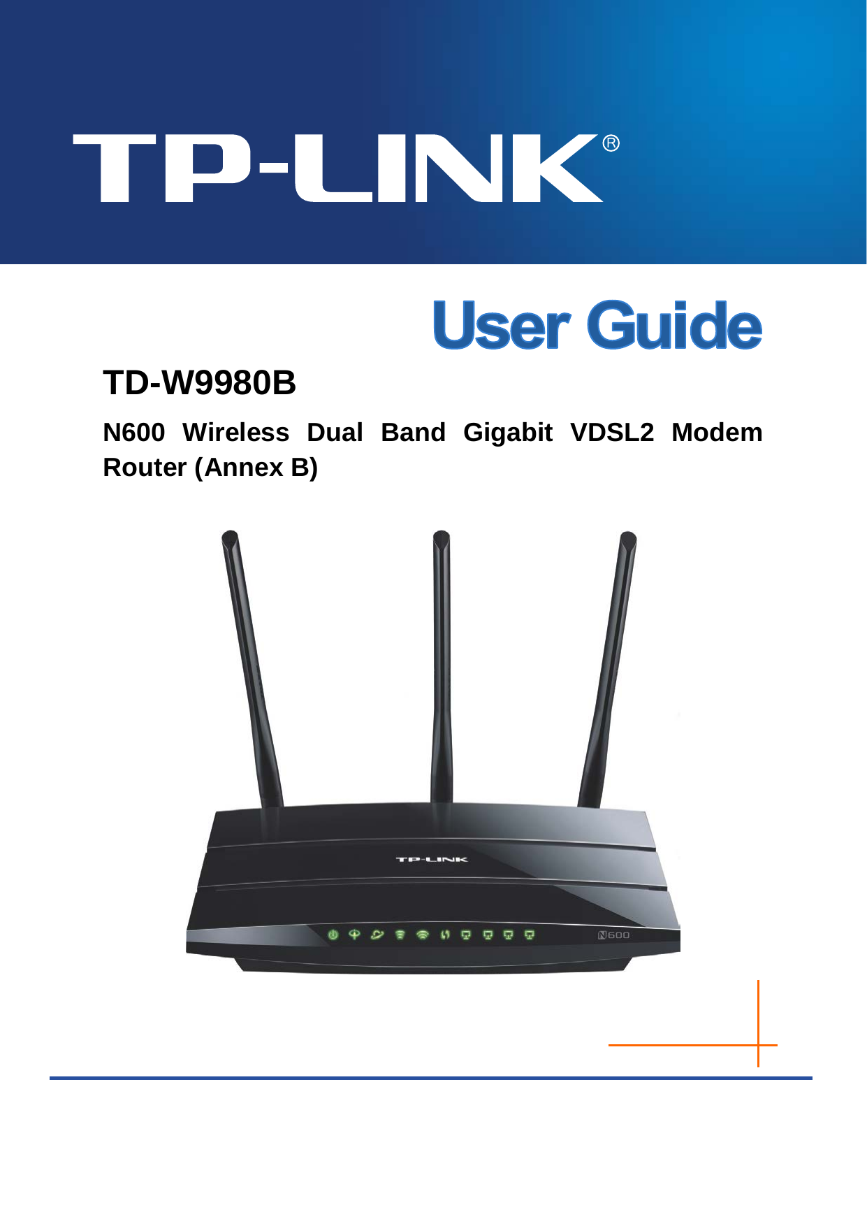   TD-W9980B N600  Wireless  Dual Band Gigabit VDSL2 Modem Router (Annex B)   