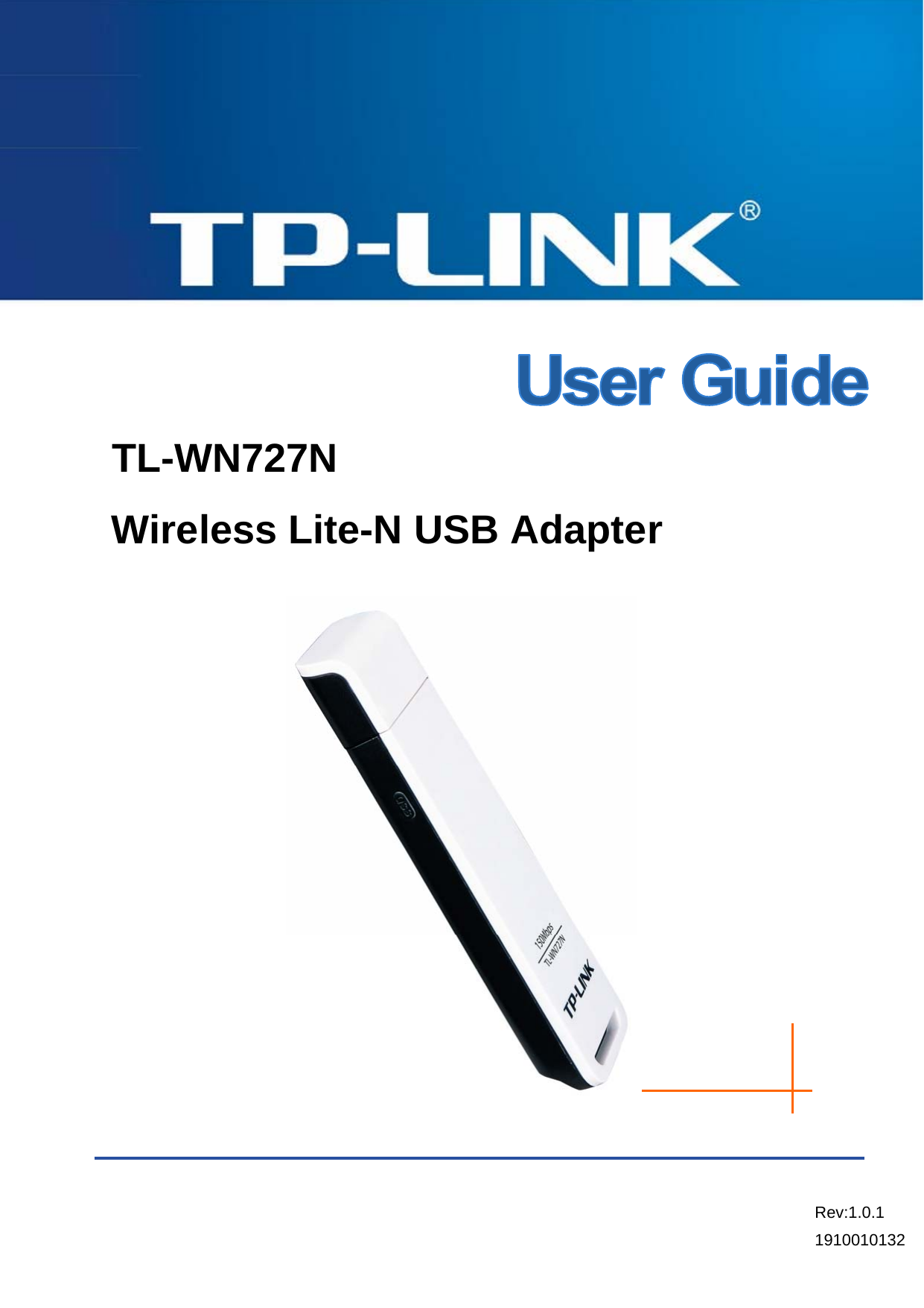     TL-WN727N Wireless Lite-N USB Adapter  Rev:1.0.1 1910010132 