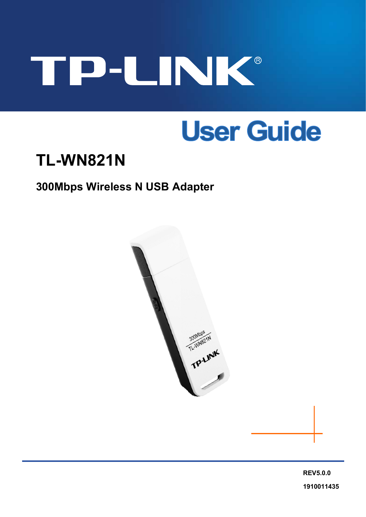   TL-WN821N 300Mbps Wireless N USB Adapter  REV5.0.0 1910011435 