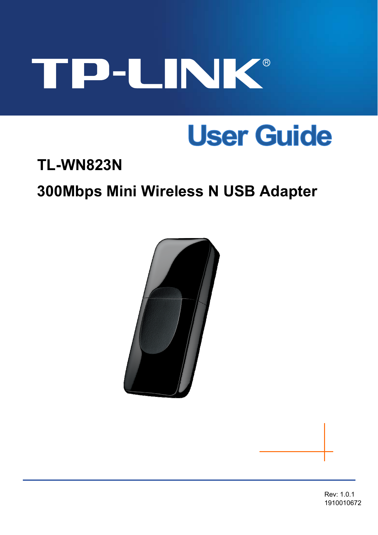   TL-WN823N 300Mbps Mini Wireless N USB Adapter   Rev: 1.0.1 1910010672  