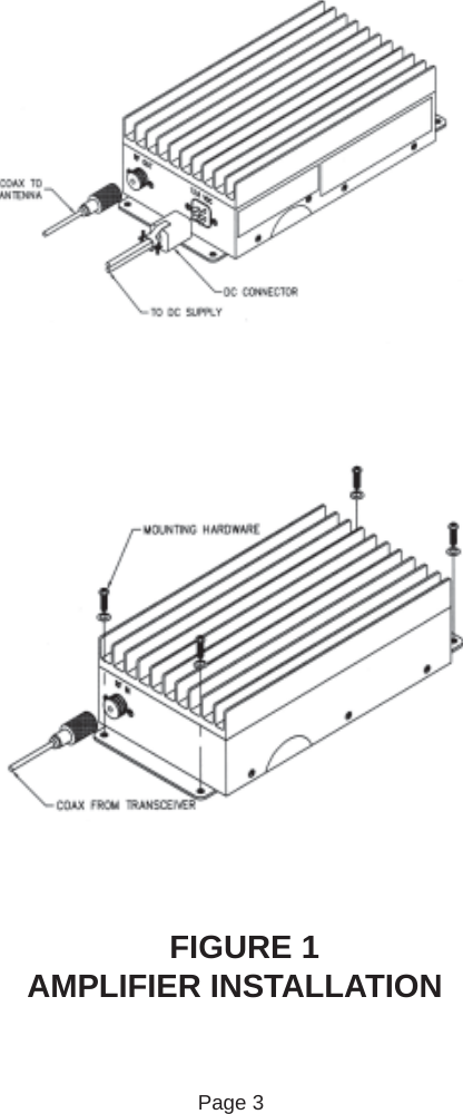                                         FIGURE 1                   AMPLIFIER INSTALLATION                                                           Page 3