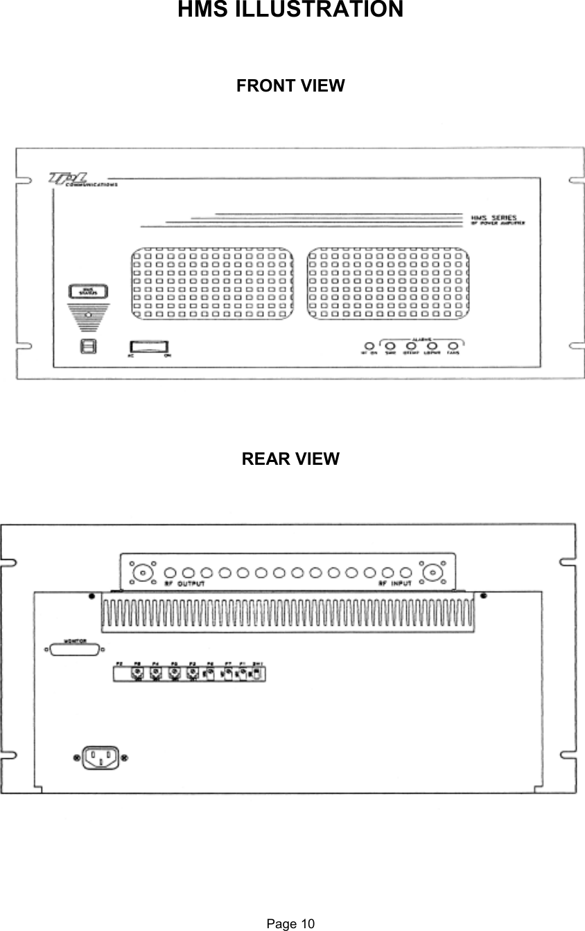    HMS ILLUSTRATION   FRONT VIEW     REAR VIEW       Page 10  