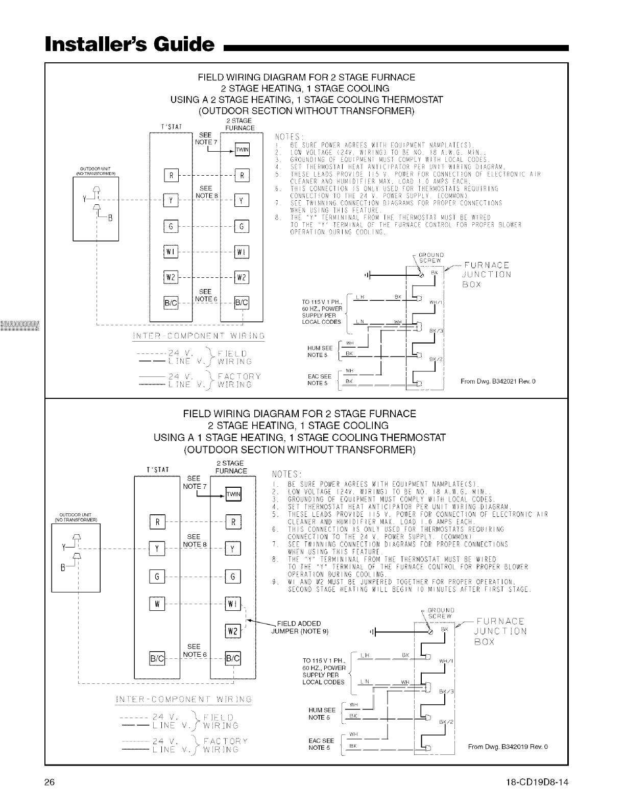 TRANE Furnace/Heater, Gas Manual L0702197