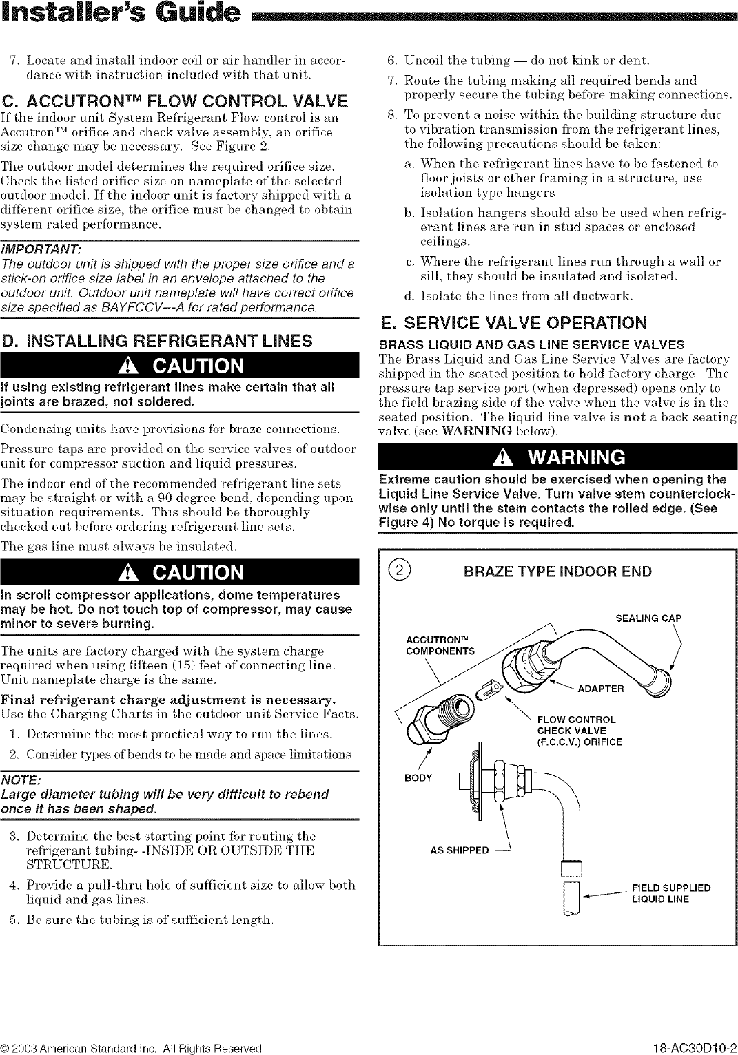 Page 2 of 8 - TRANE  Air Conditioner/heat Pump(outside Unit) Manual L0801712