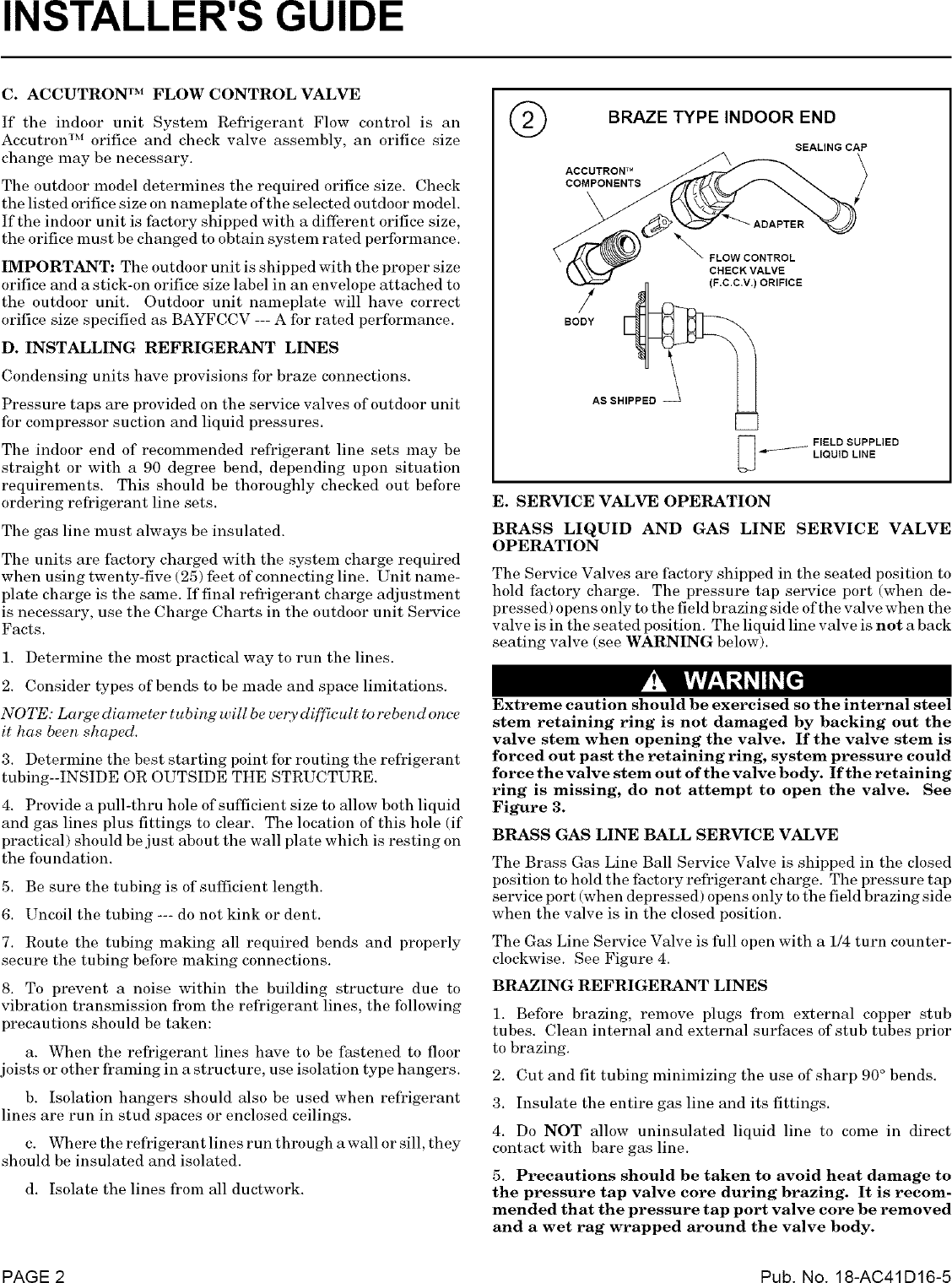 Page 2 of 8 - TRANE  Air Conditioner/heat Pump(outside Unit) Manual L0801787