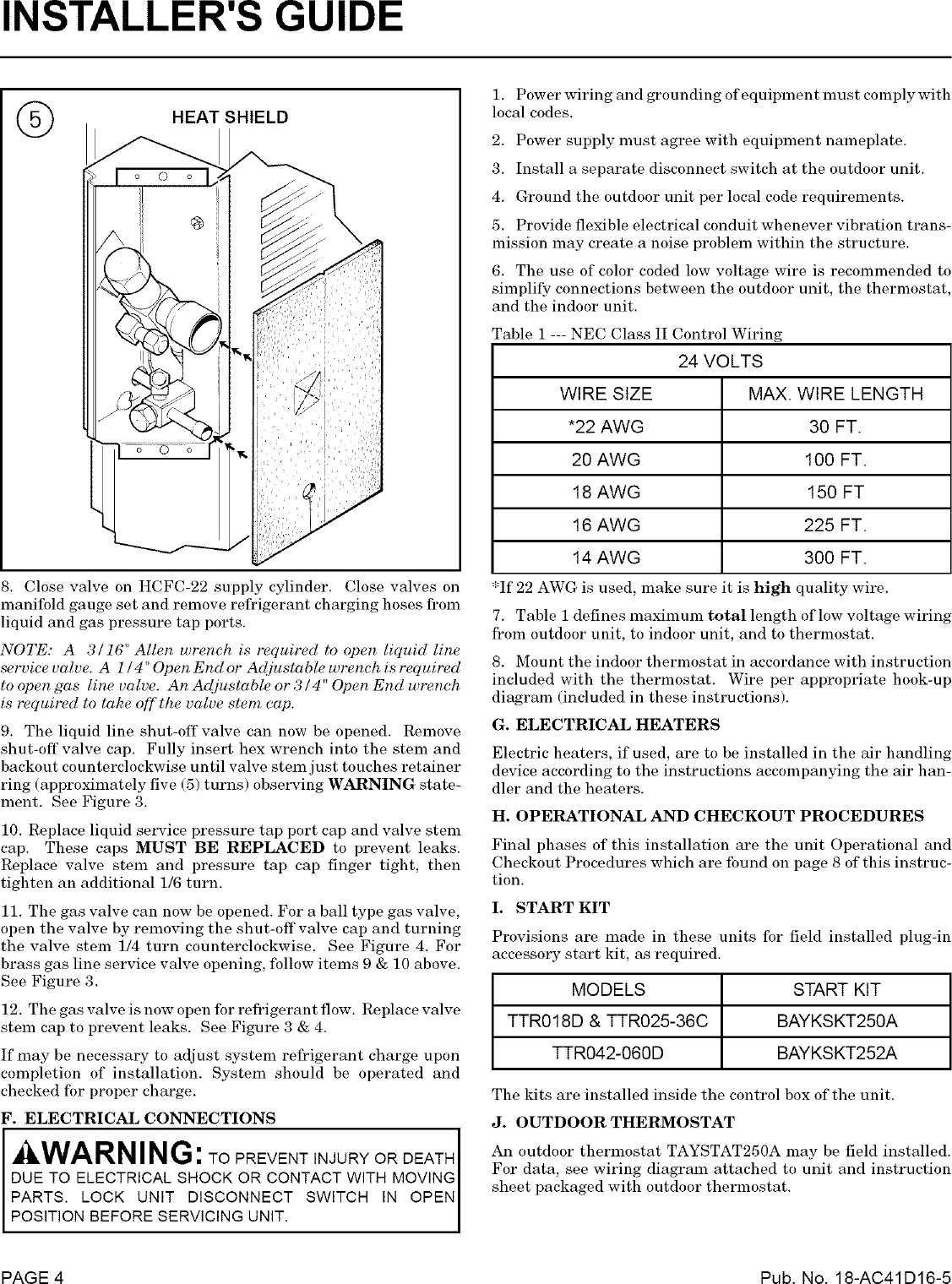 TRANE Air Conditioner/heat Pump(outside Unit) Manual L0801787