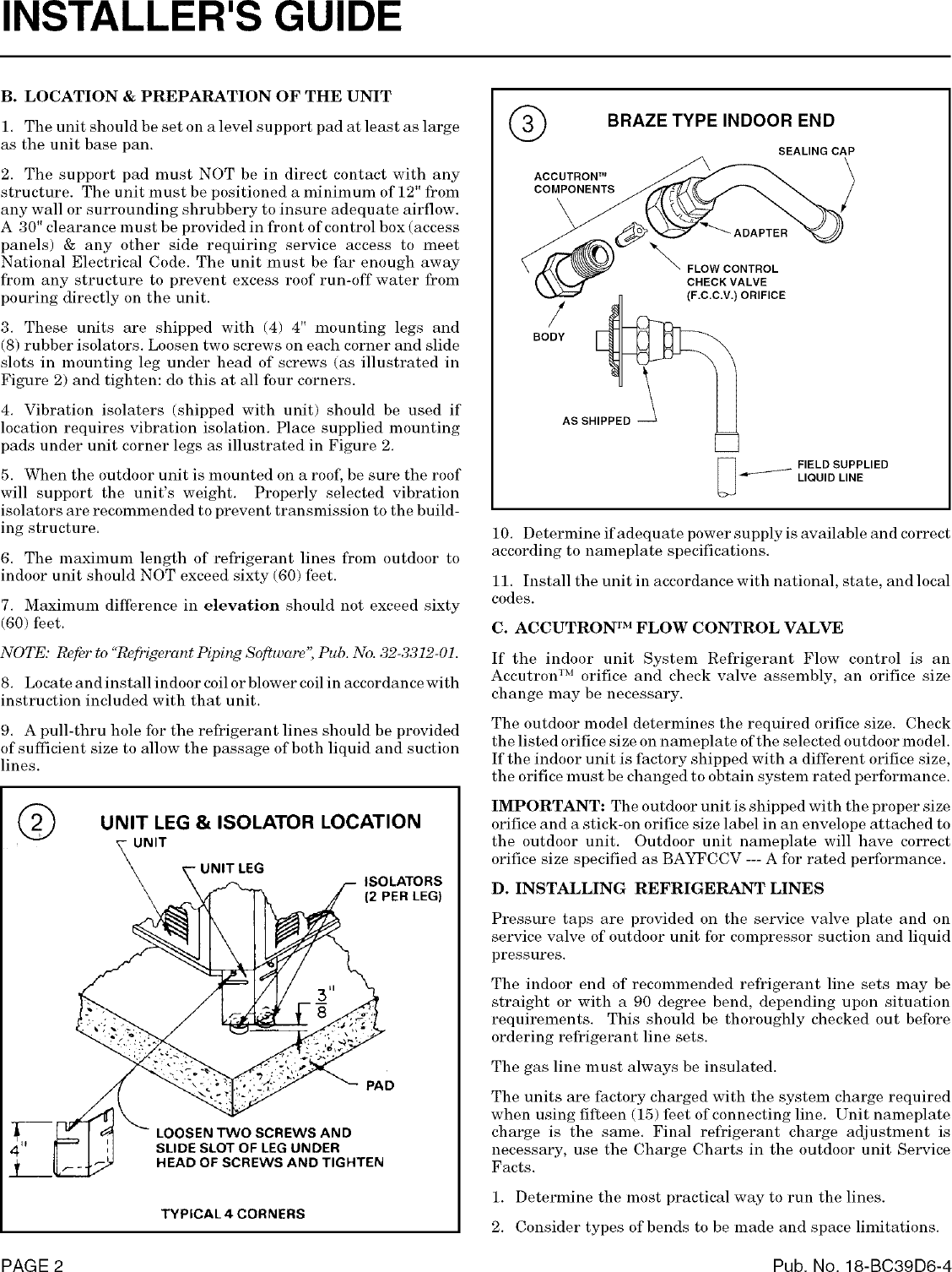 Page 2 of 8 - TRANE  Air Conditioner/heat Pump(outside Unit) Manual L0802054