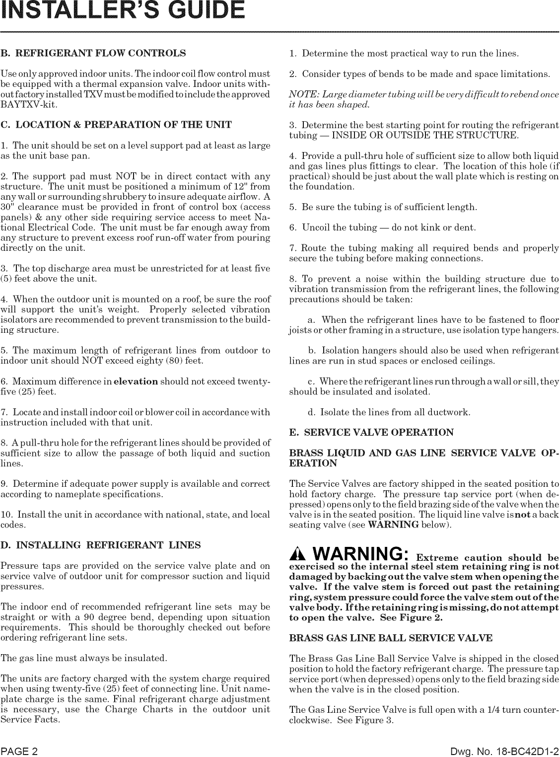 Page 2 of 8 - TRANE  Air Conditioner/heat Pump(outside Unit) Manual L0810502