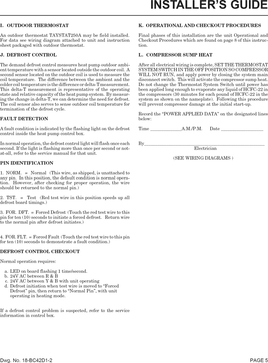 Page 5 of 8 - TRANE  Air Conditioner/heat Pump(outside Unit) Manual L0810502