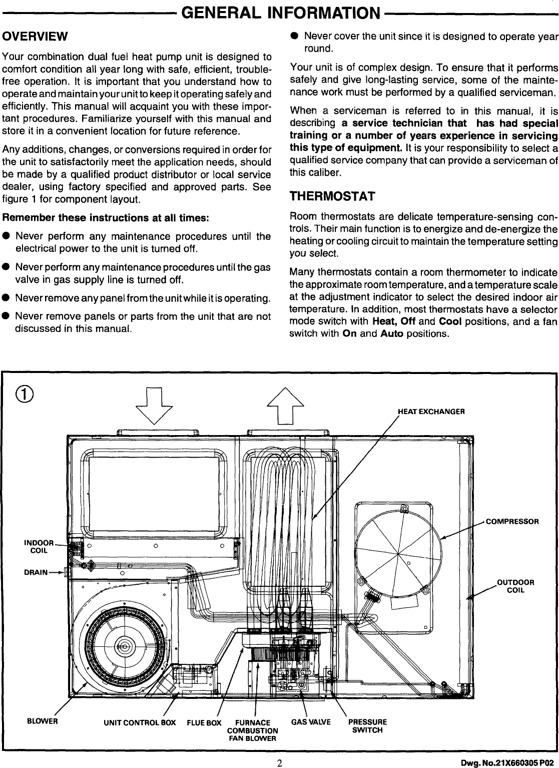 Page 2 of 8 - TRANE  Package Units(both Units Combined) Manual L0903062