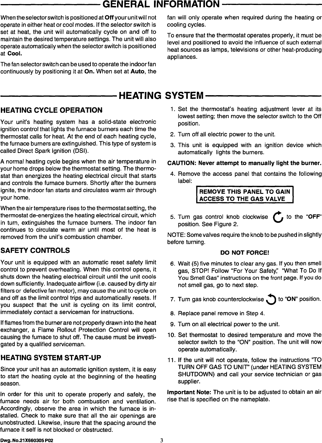 Page 3 of 8 - TRANE  Package Units(both Units Combined) Manual L0903062