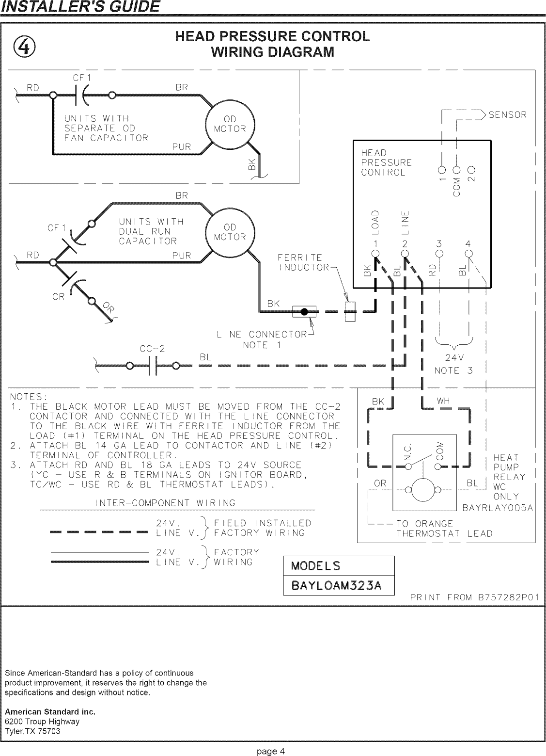 Page 4 of 4 - TRANE  Package Units(both Units Combined) Manual L0903217