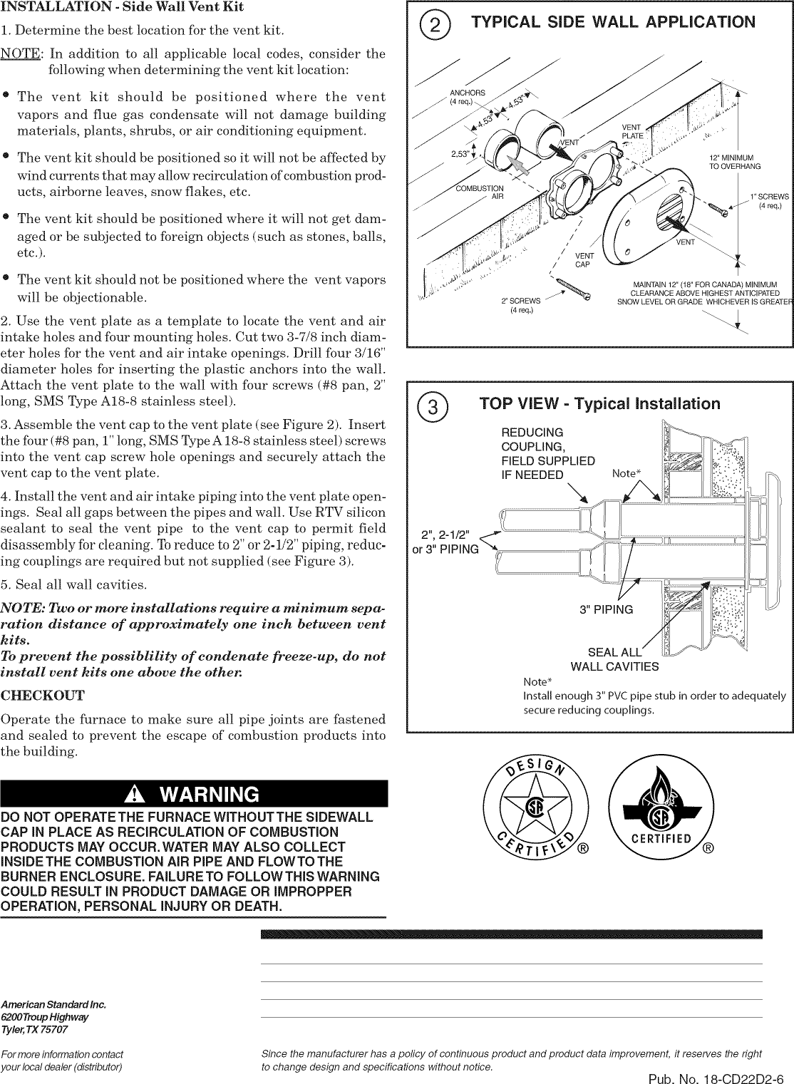 Page 2 of 2 - TRANE  Furnace/Heater, Gas Manual L0903218
