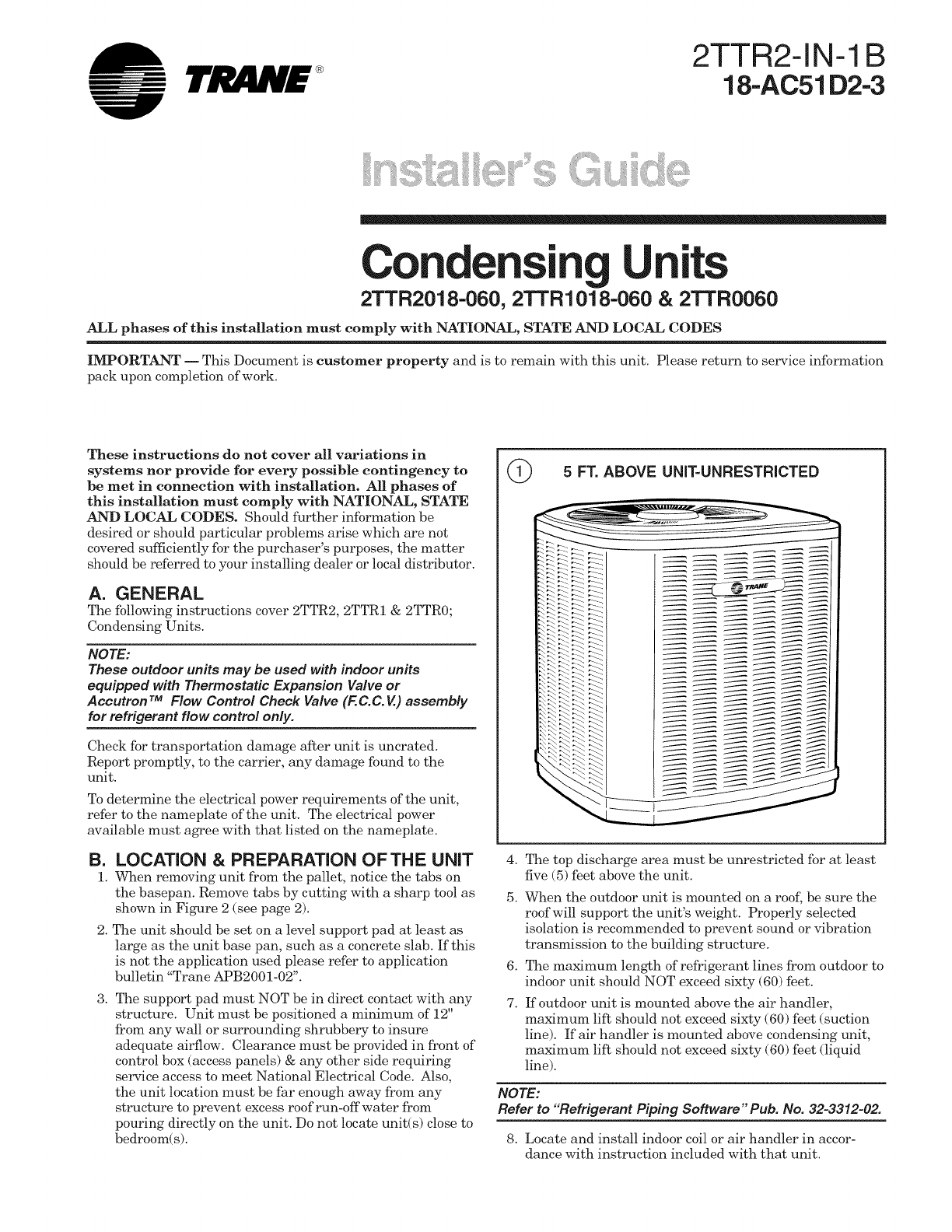 Trane Condensing Unit Wiring Schematic - Complete Wiring Schemas