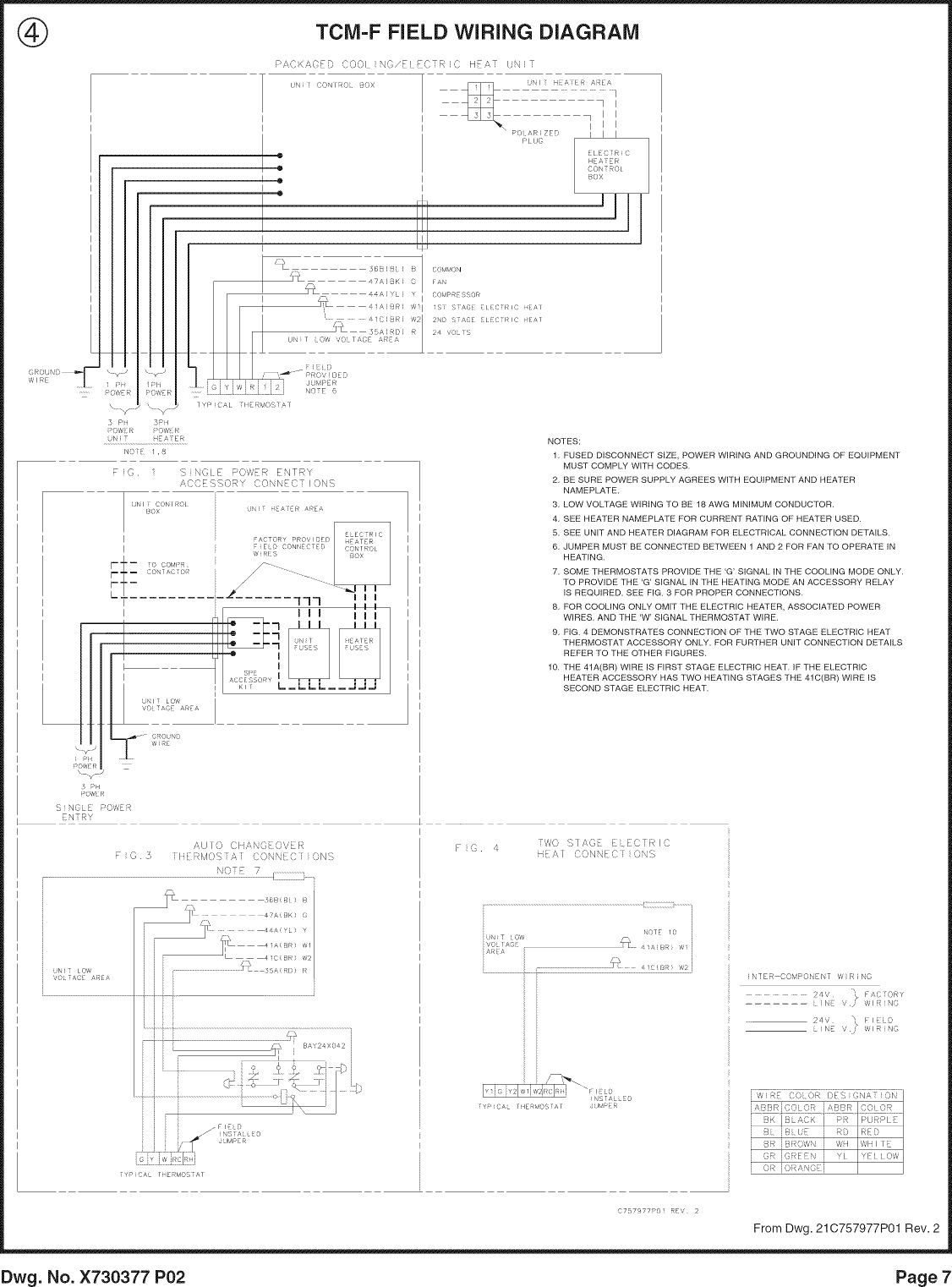 Page 7 of 12 - TRANE  Package Units(both Units Combined) Manual L0903511