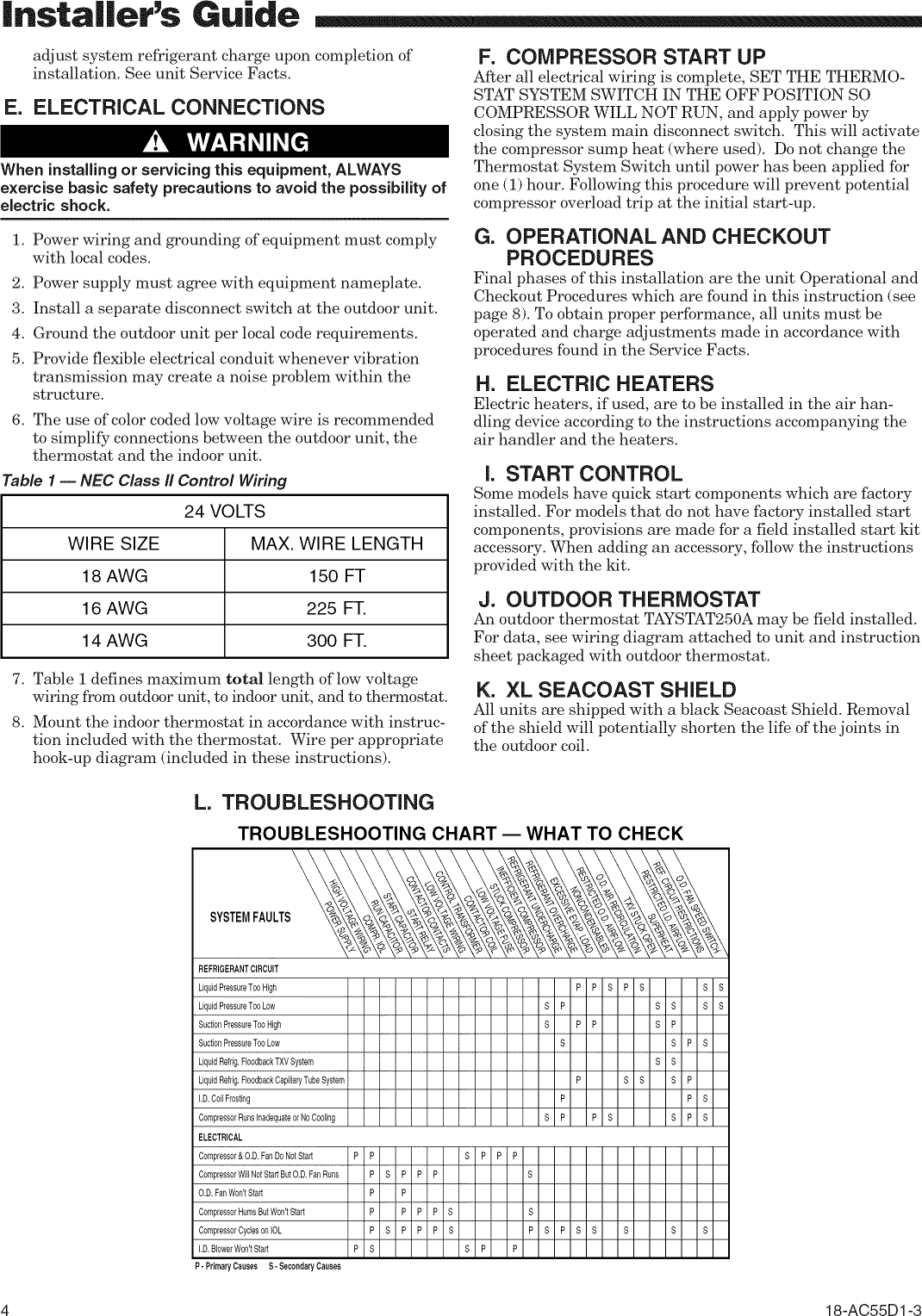 Page 4 of 8 - TRANE  Air Conditioner/heat Pump(outside Unit) Manual L0904669