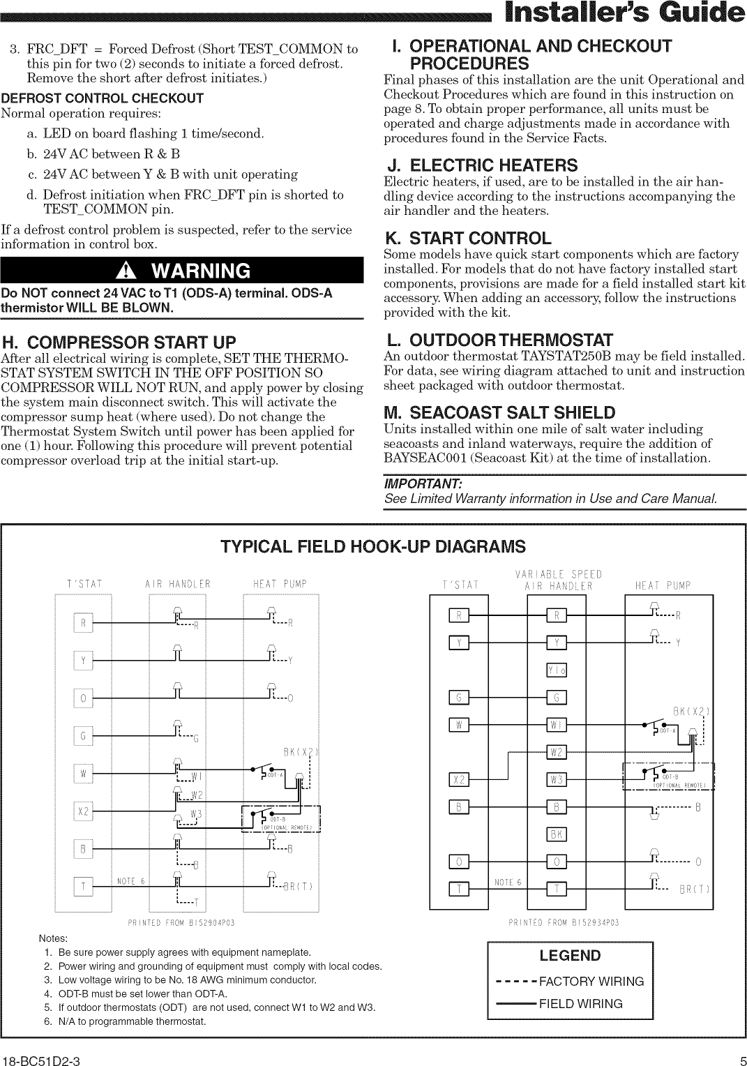 Page 5 of 8 - TRANE  Air Conditioner/heat Pump(outside Unit) Manual L0905065