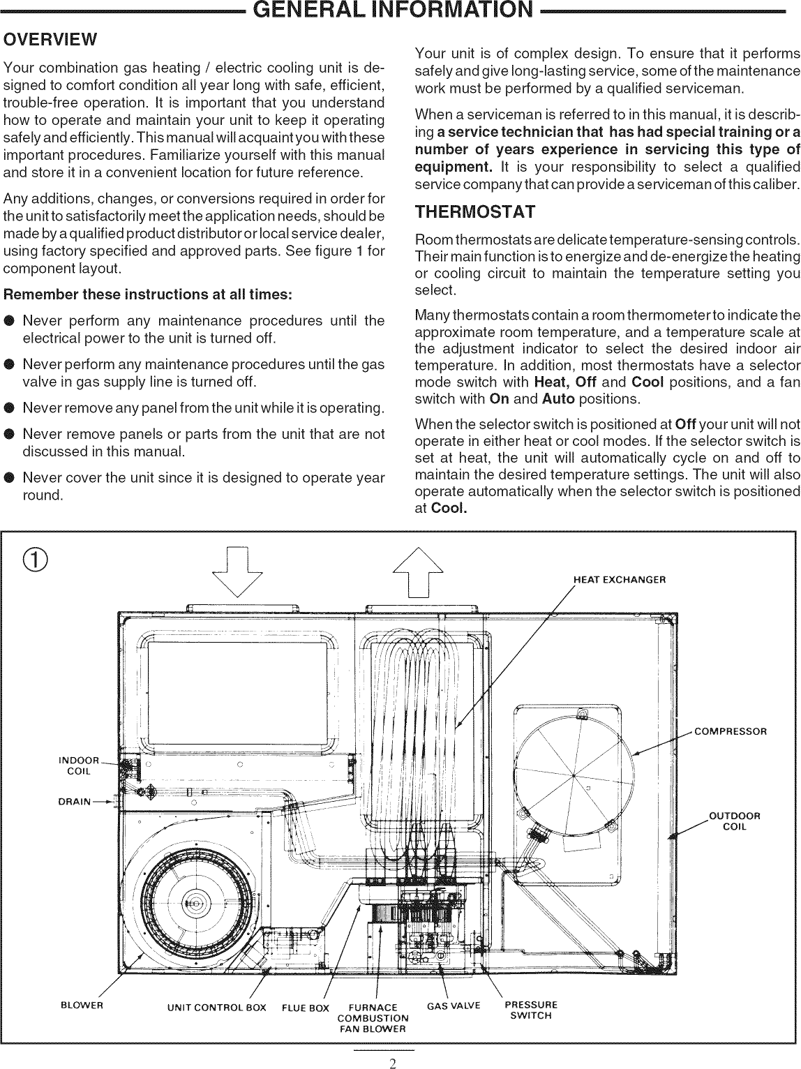 Page 2 of 8 - TRANE  Package Units(both Units Combined) Manual L0905326