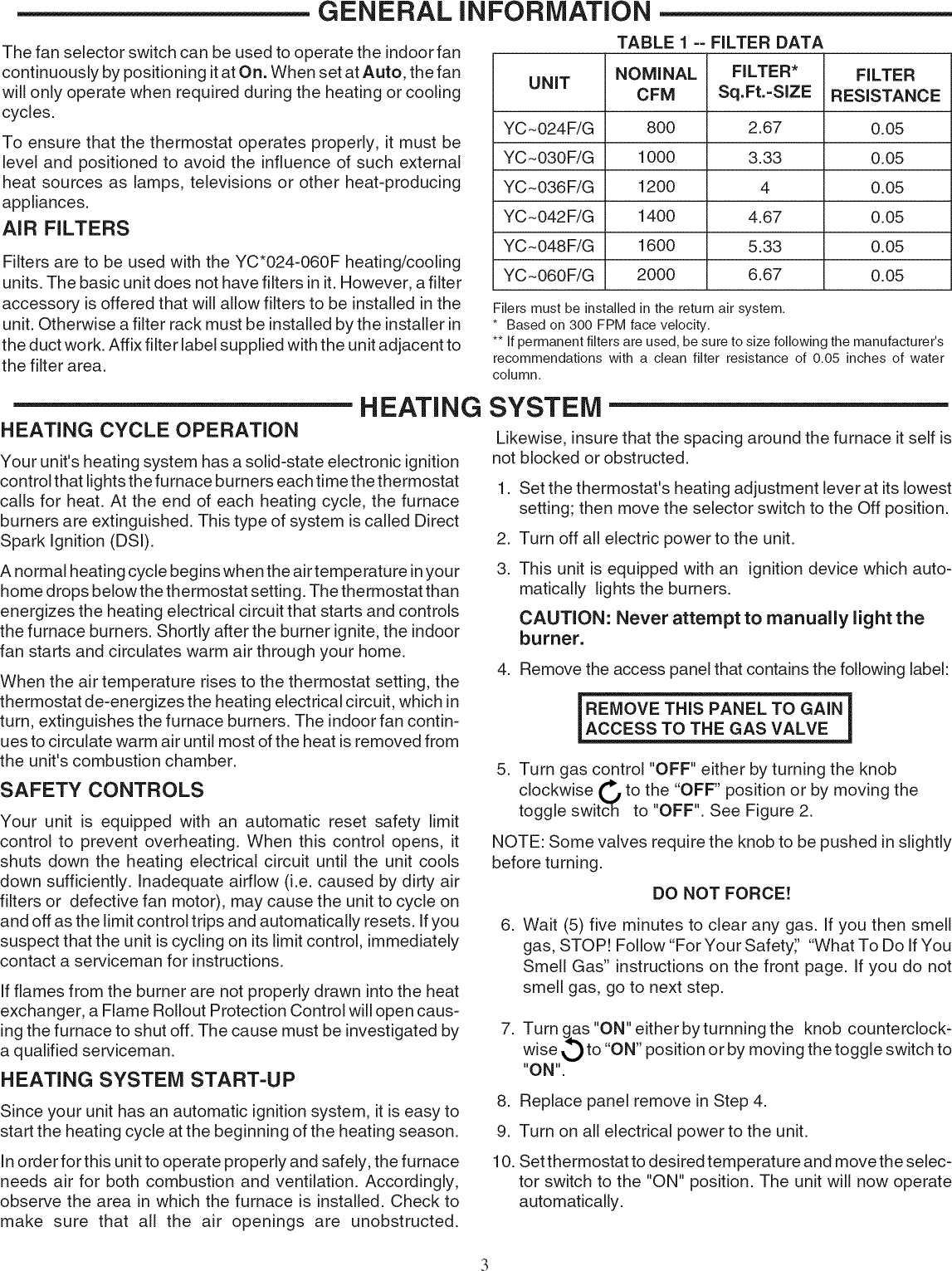 Page 3 of 8 - TRANE  Package Units(both Units Combined) Manual L0905326