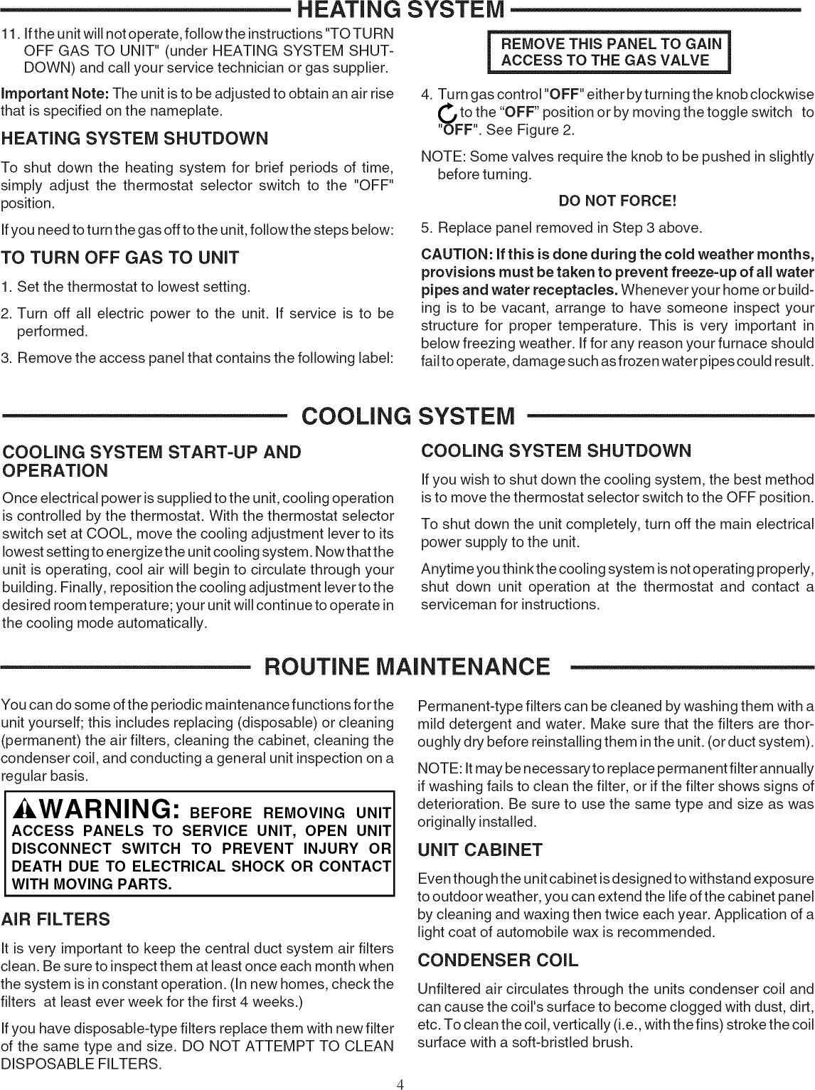 Page 4 of 8 - TRANE  Package Units(both Units Combined) Manual L0905326