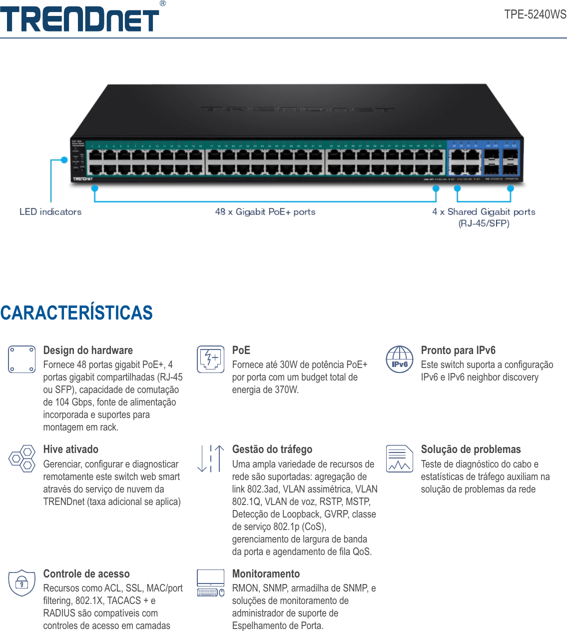 Page 3 of 5 - TRENDnet 2 BR Datasheet TPE-5240WS (v1.5R)