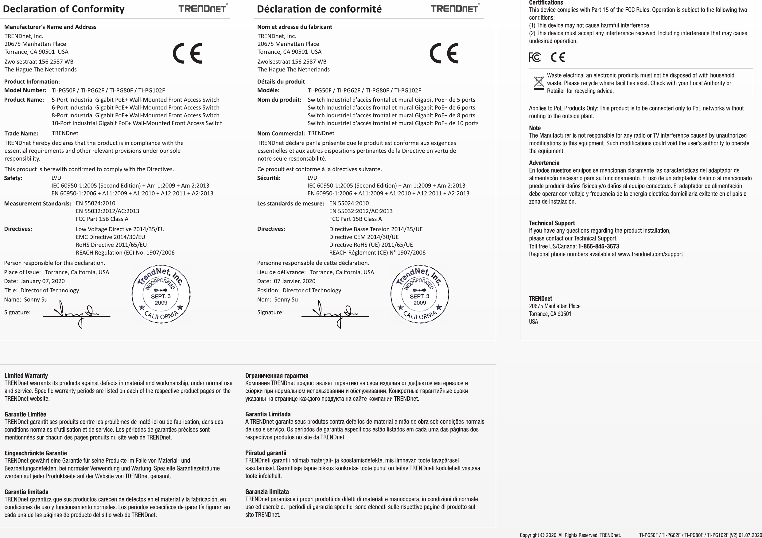 Page 2 of 2 - TRENDnet Lineart_TI-PG50F_PG62F_PG80F_PG102F(V2)(CD15-curved)_010720 Lineart TI-PG50F PG62F PG80F PG102F(V2)(CD15-curved) 010720