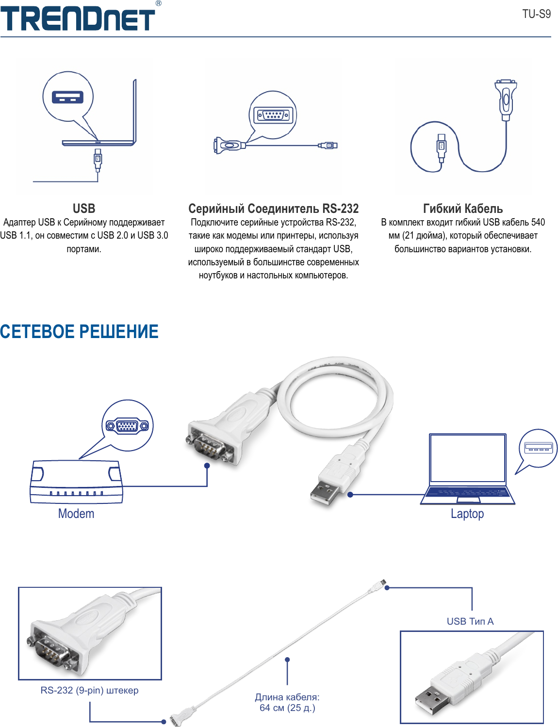 Page 2 of 3 - TRENDnet RU Datasheet TU-S9 (v3.1R)