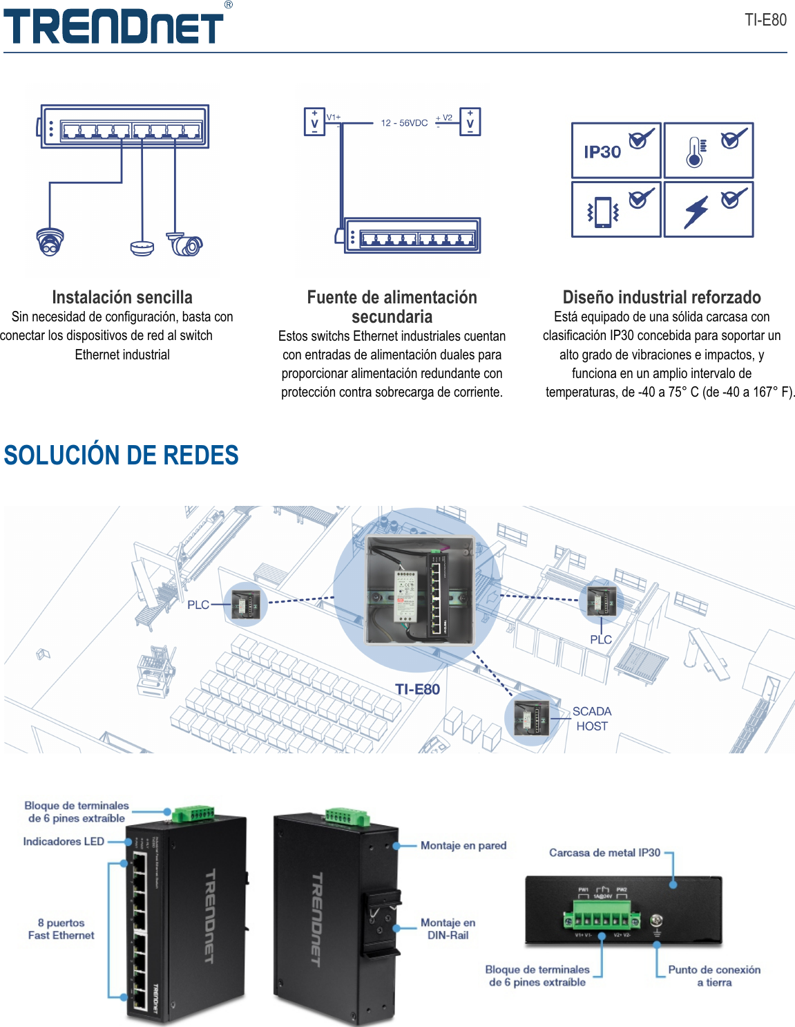 Page 2 of 3 - TRENDnet SP_datasheet_TI-E80_(v1.0R) SP Datasheet TI-E80 (v1.0R)