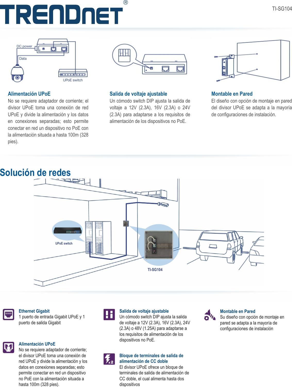 Page 2 of 3 - TRENDnet SP Datasheet TI-SG104 (v1.0R)
