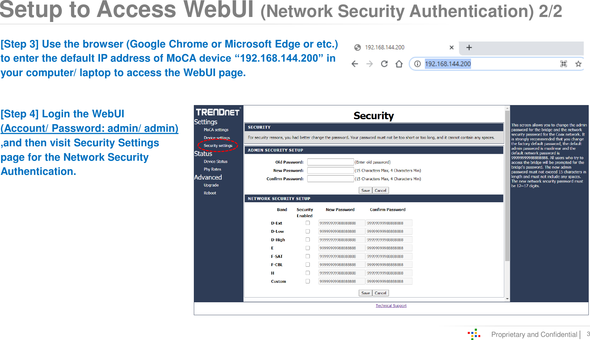 Page 2 of 10 - TRENDnet  簡報 Setup For Network Security Authentication