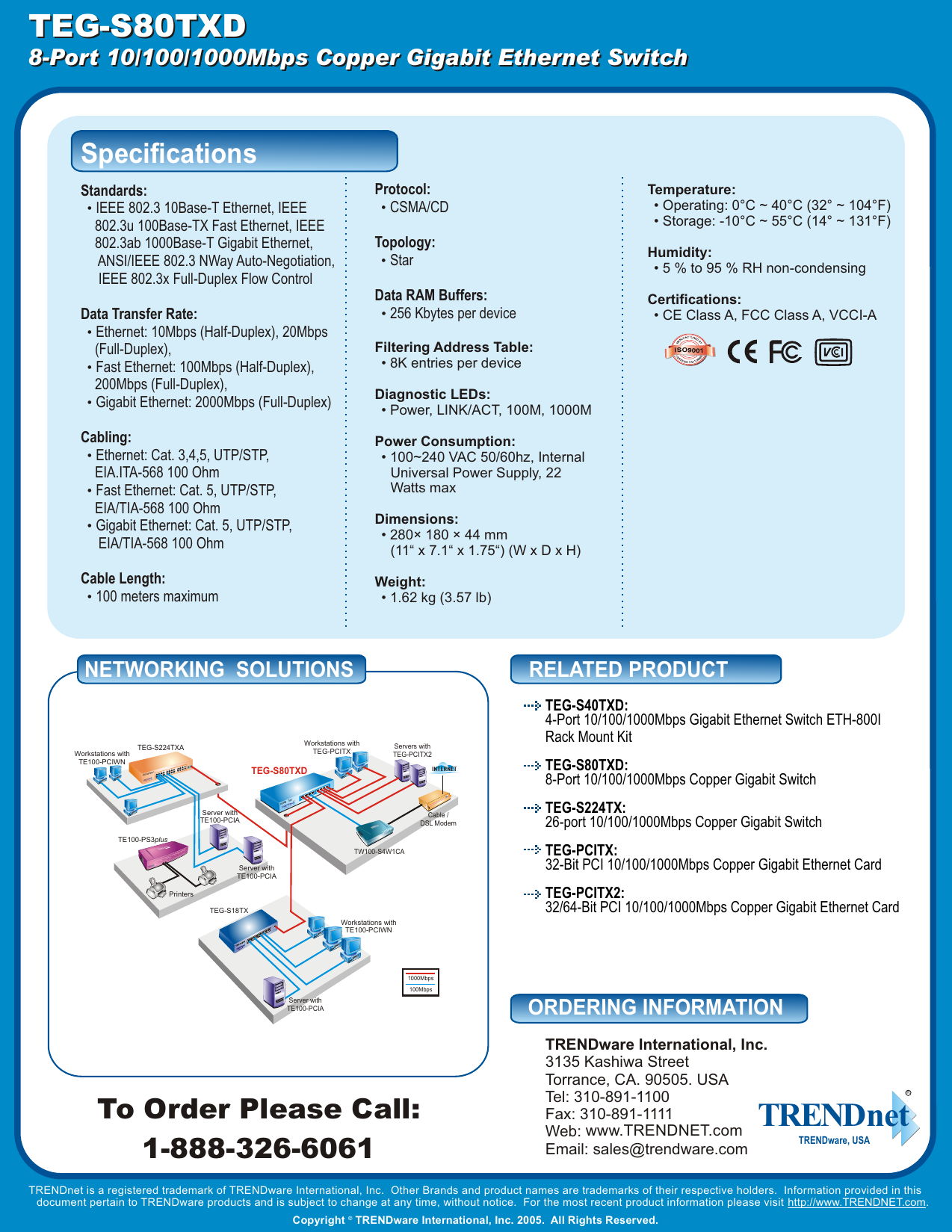 Page 2 of 2 - TRENDnet TEG-S80TXD Spec_TEG-S80TXD(English) Spec TEG-S80TXD(English)