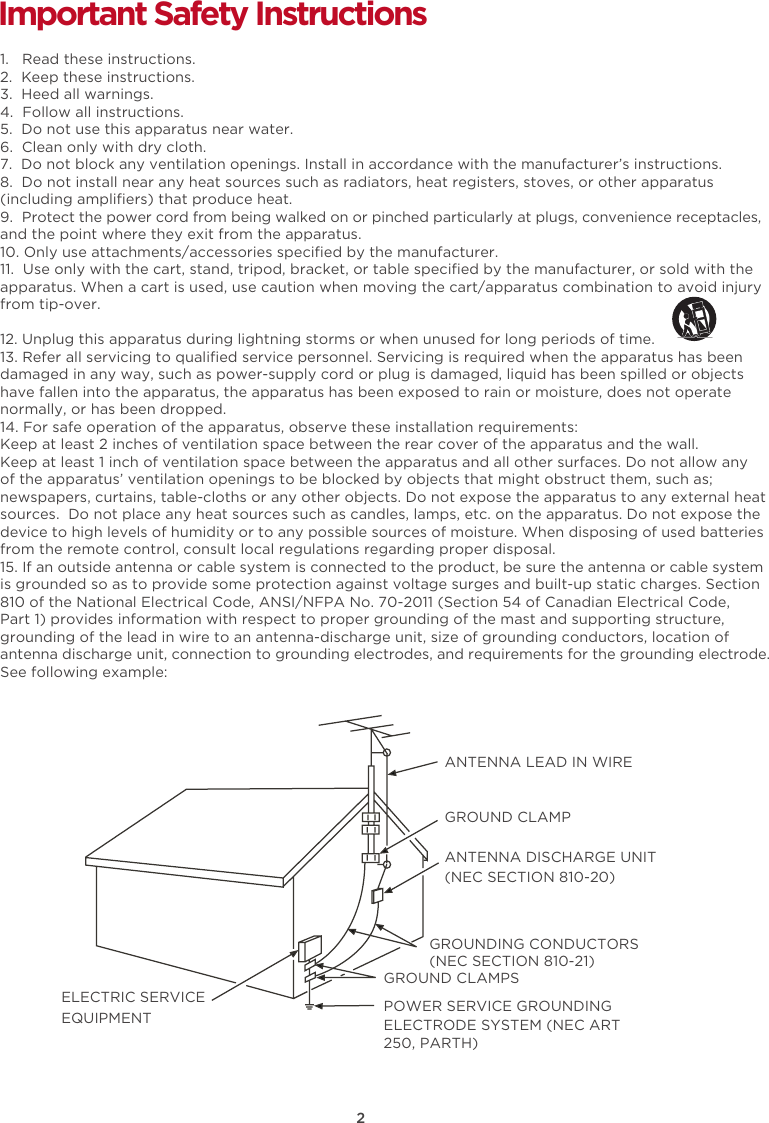 Page 4 of TTE Technology 55S401 LED TV User Manual 70 43MS10 QSG9B