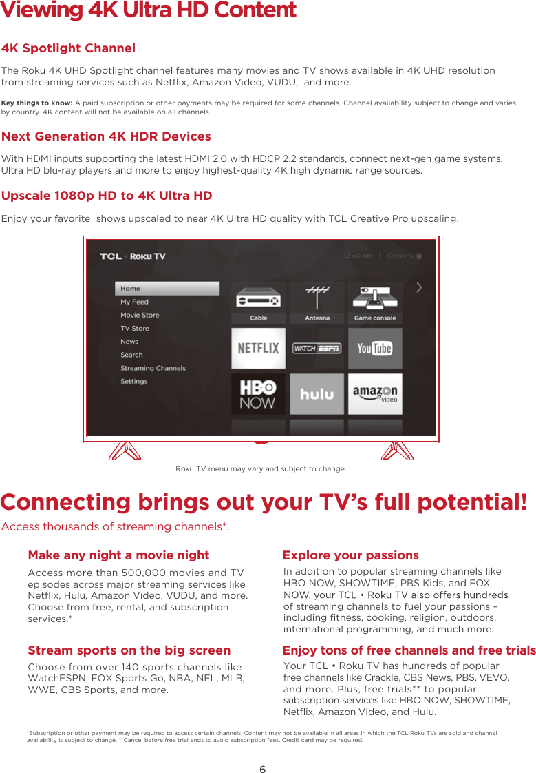 Page 8 of TTE Technology 55S517 LED TV User Manual 