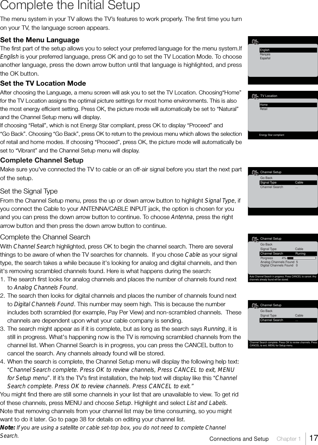 Page 17 of TTE Technology L52FHD38 LCD TV User Manual