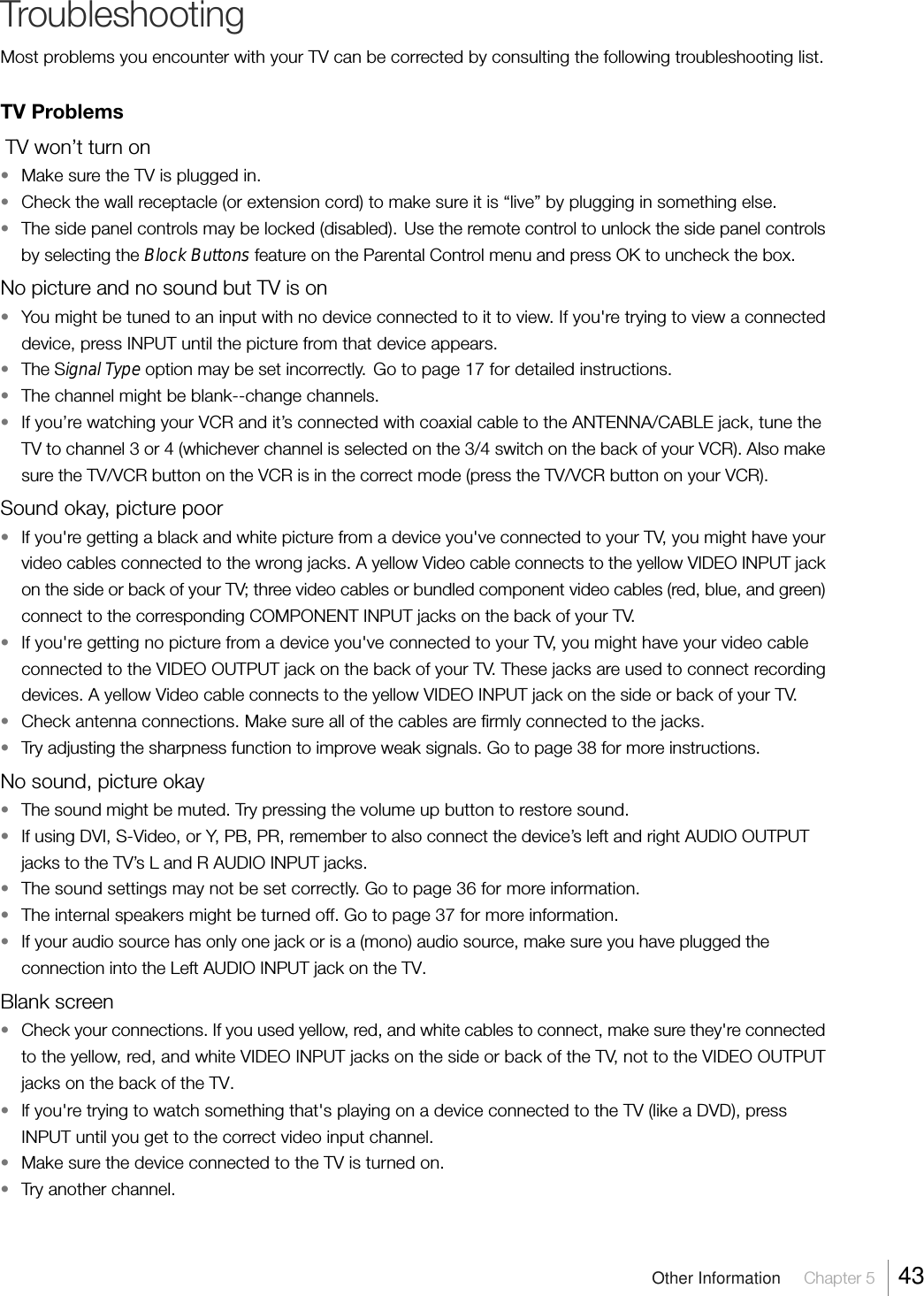 Page 43 of TTE Technology L52FHD38 LCD TV User Manual